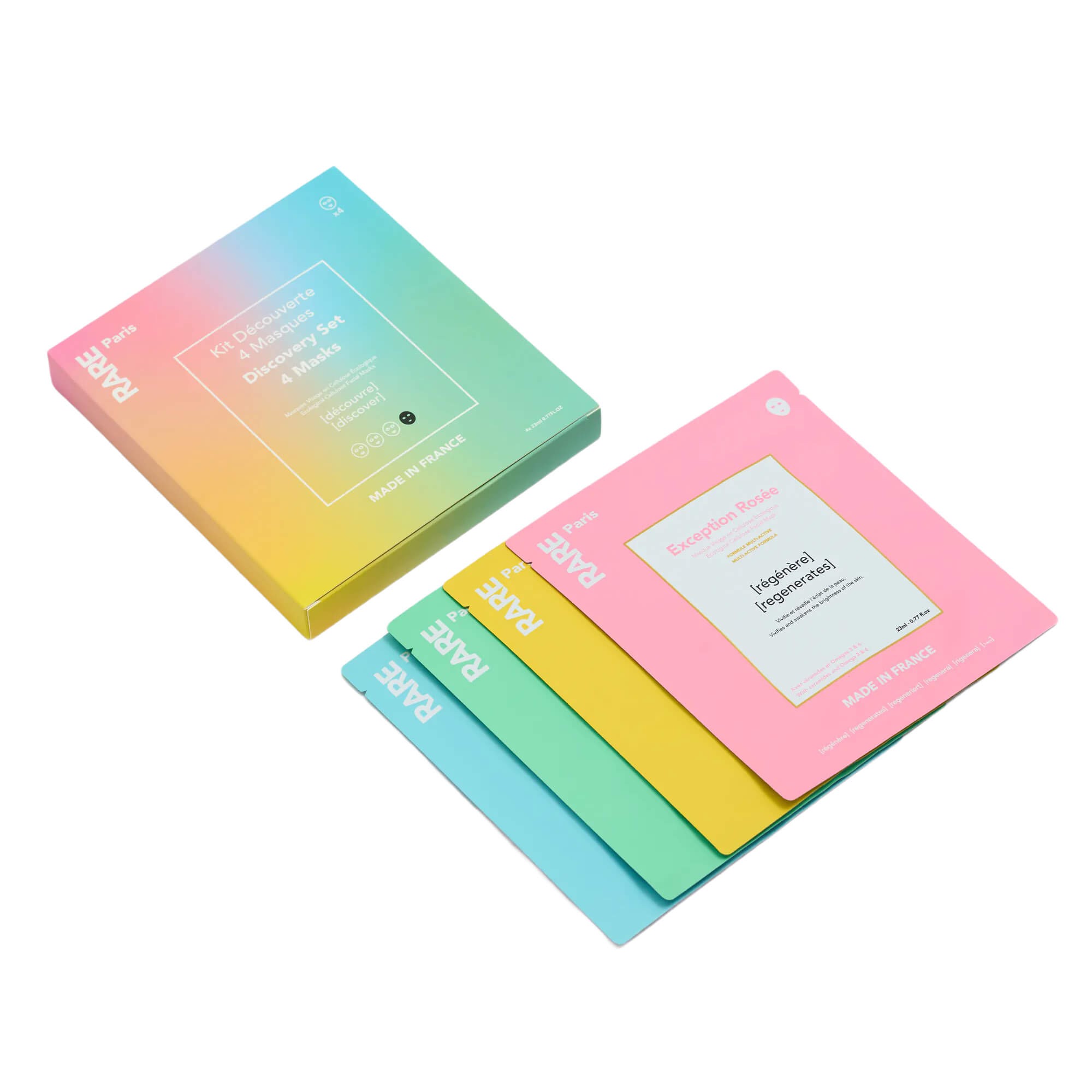 Набор из четырех масок для лица в прозрачном боксе Rare Paris Box Of 4 Face Mask