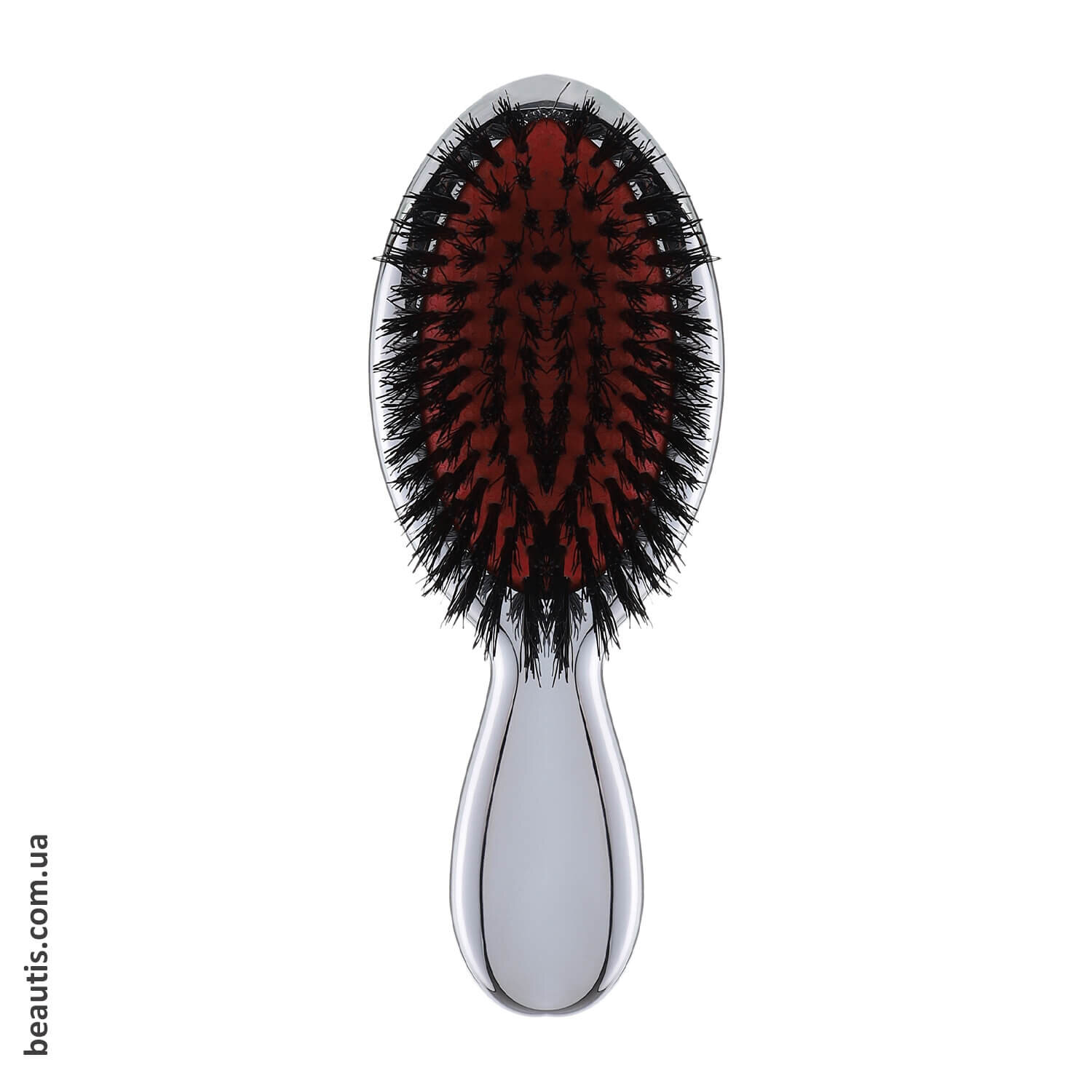 Гребінець із щетиною кабана та нейлоном хром Janeke Chrome Handbag Brush With Bristles S