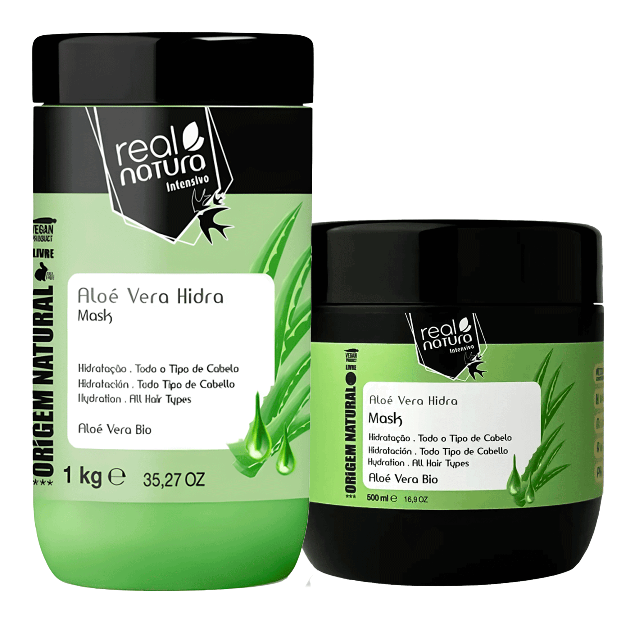 Маска зволожуюча Real Natura Máscara Sem Sal Aloé Vera Hidra