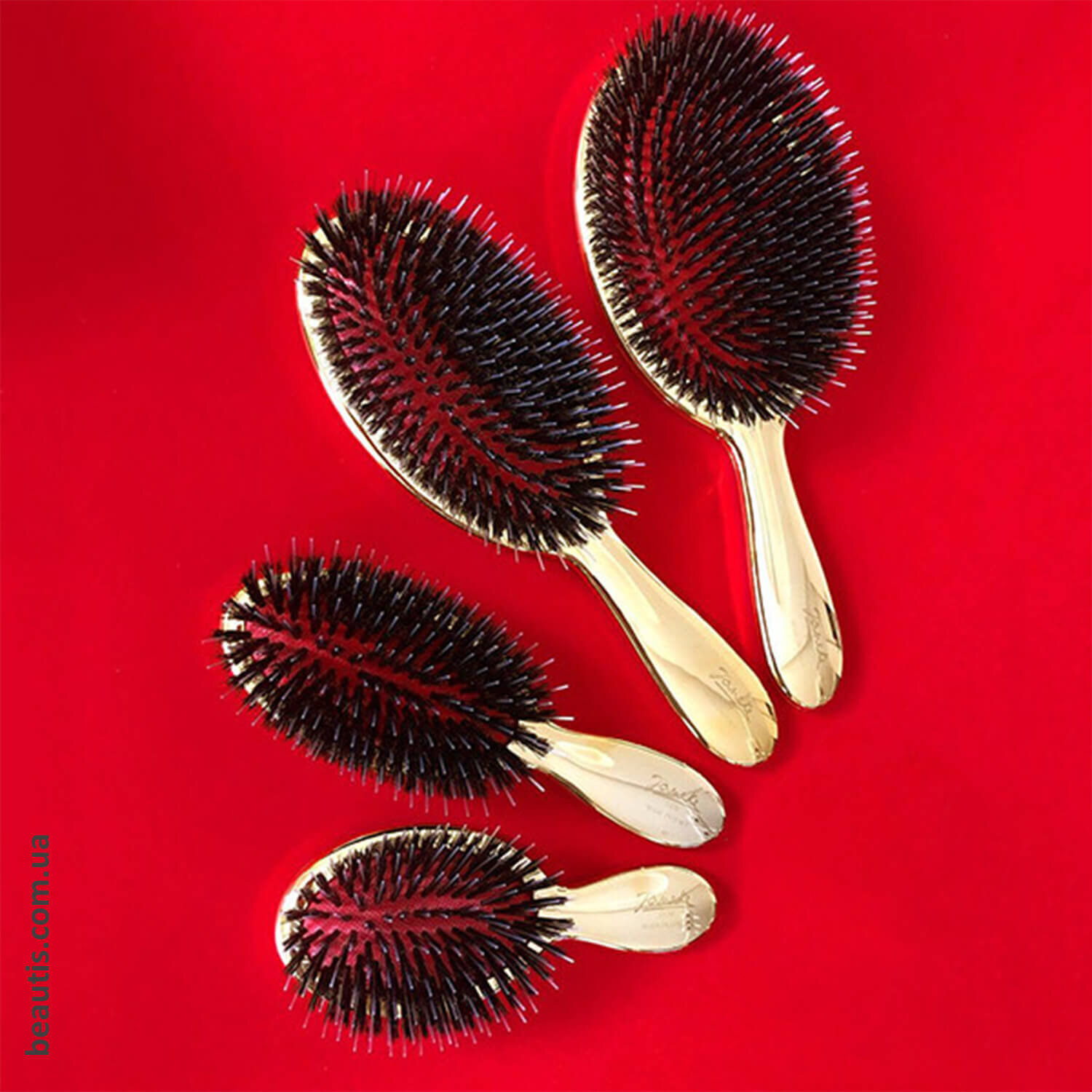 Гребінець Janeke Gold Brush With Bristles And Nylon