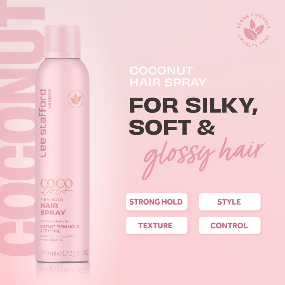 Фиксирующий спрей для волос Lee Stafford Coco Loco Firm Hold Hairspray