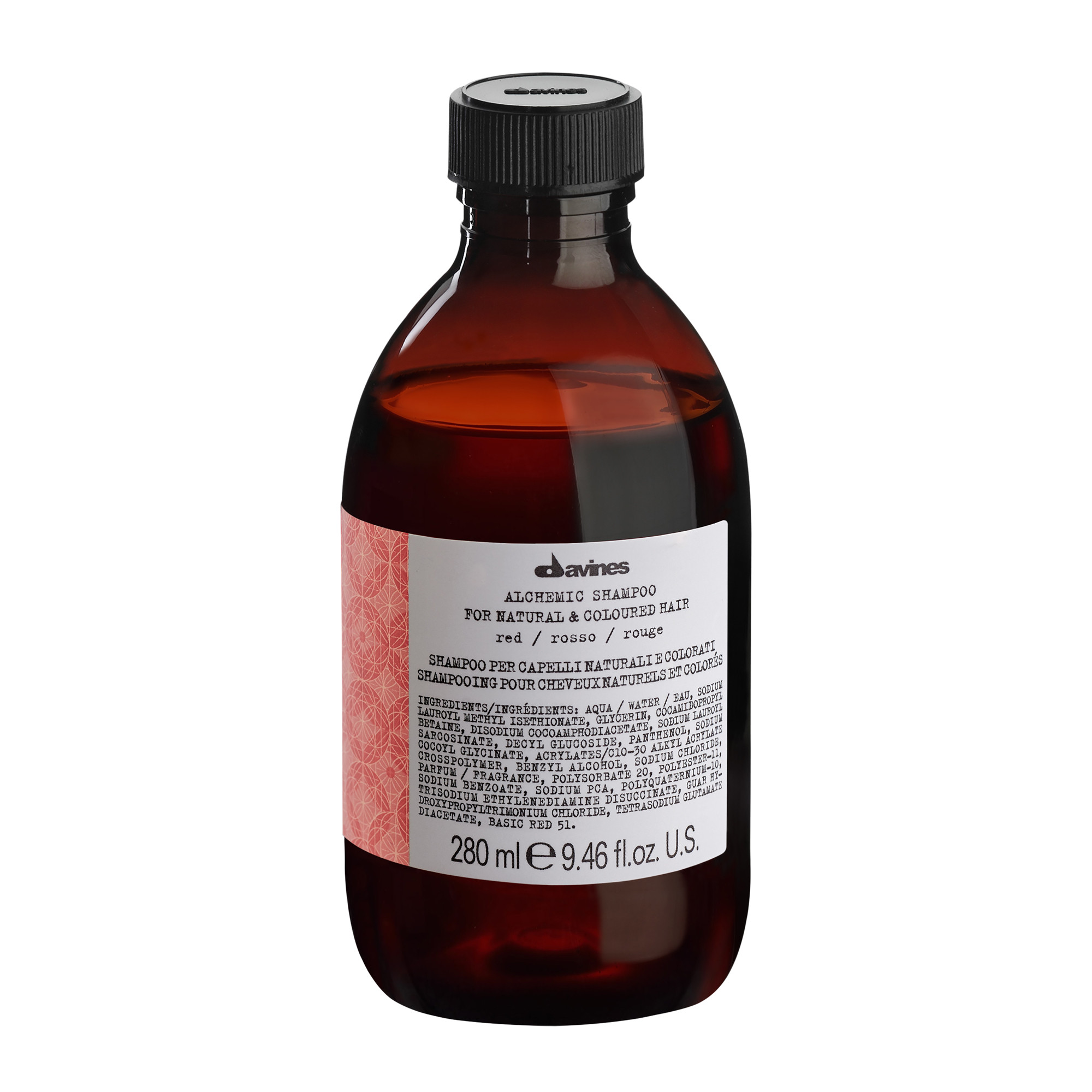 Davines Alchemic Shampoo Red Червоний шампунь для натурального та фарбованого волосся