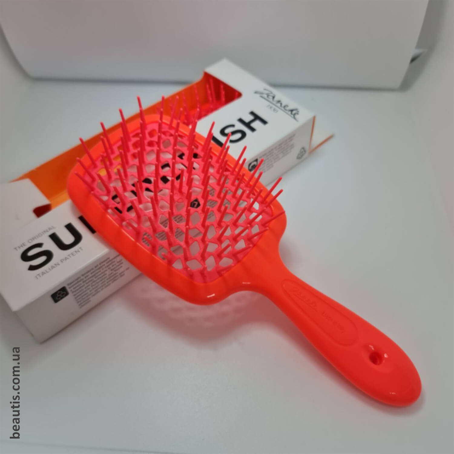 Гребінець кораловий неон Janeke Superbrush Standart Coral Neon
