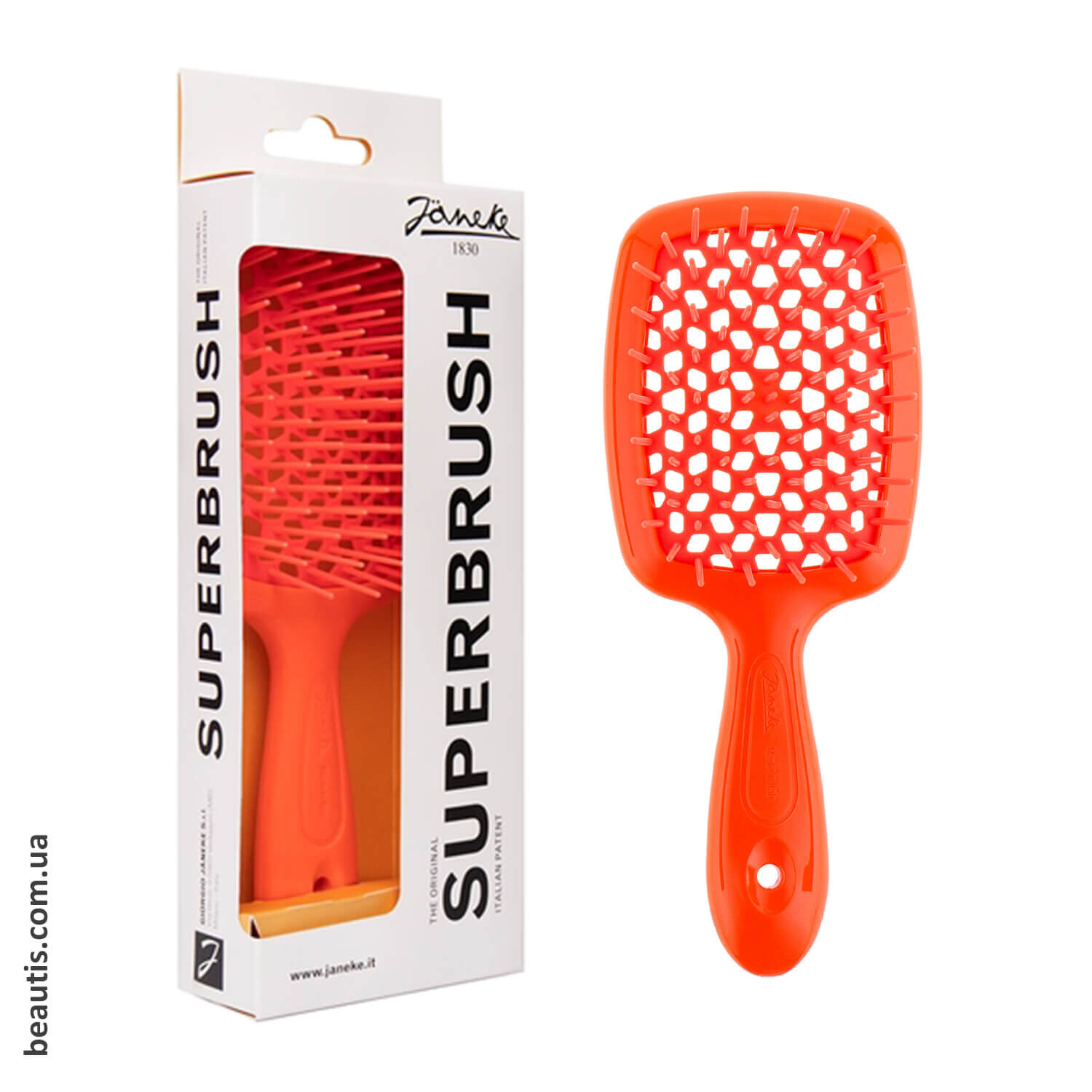 Гребінець кораловий неон Janeke Superbrush Standart Coral Neon