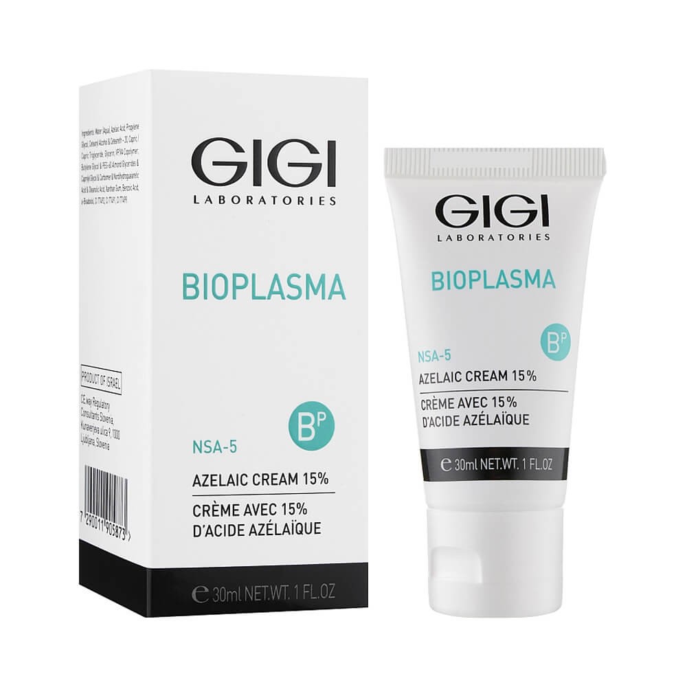 Крем з 15% азелаїновою кислотою для жирної та проблемної шкіри GIGI Bioplasma 15% Azelaic Cream