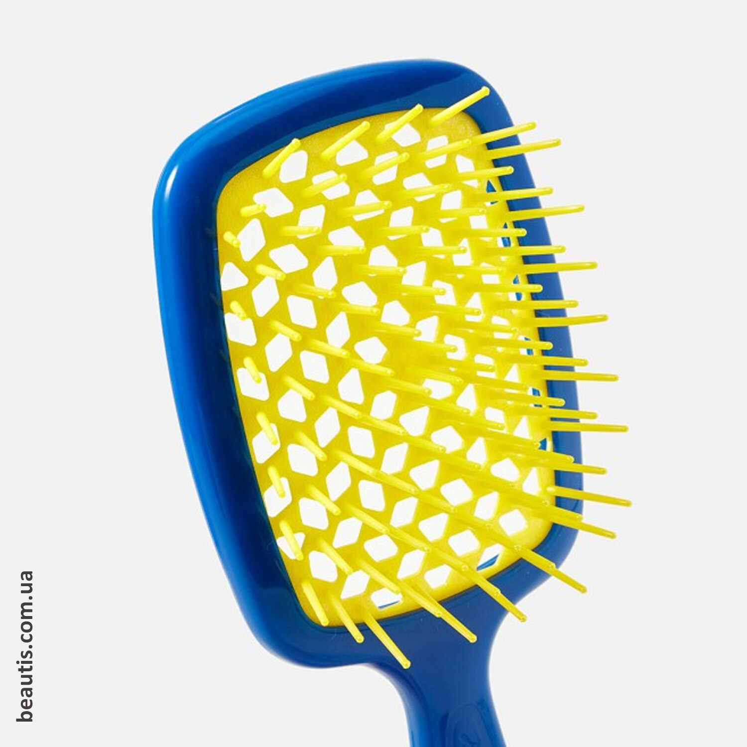 Гребінець синій з жовтим Janeke Superbrush Standart Dark Blue