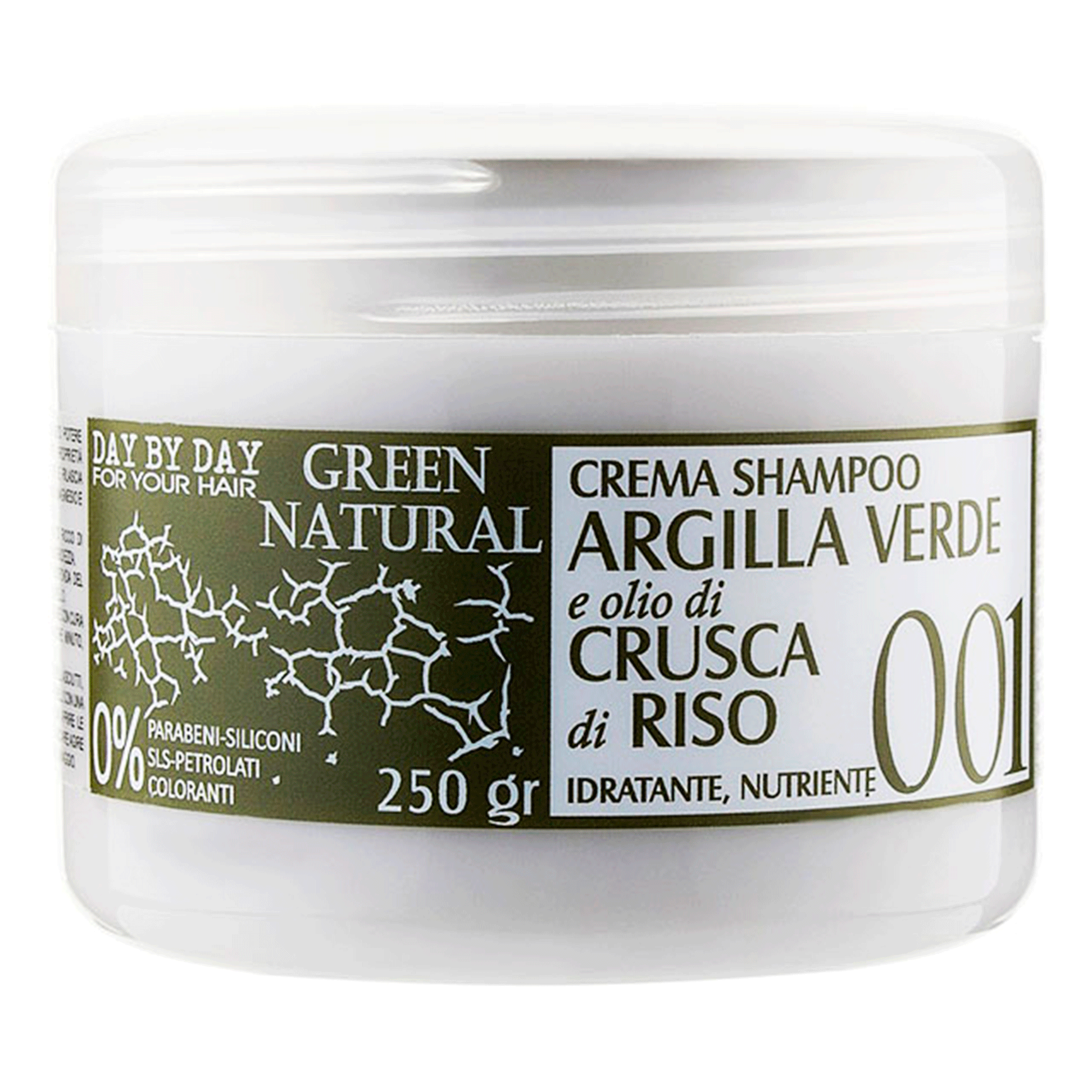 Alan Jey Green Natural Crema Shampoo Argilla Verde E Olio Di Crusca Di Riso Крем-шампунь с зеленой глиной и рисовыми отрубями
