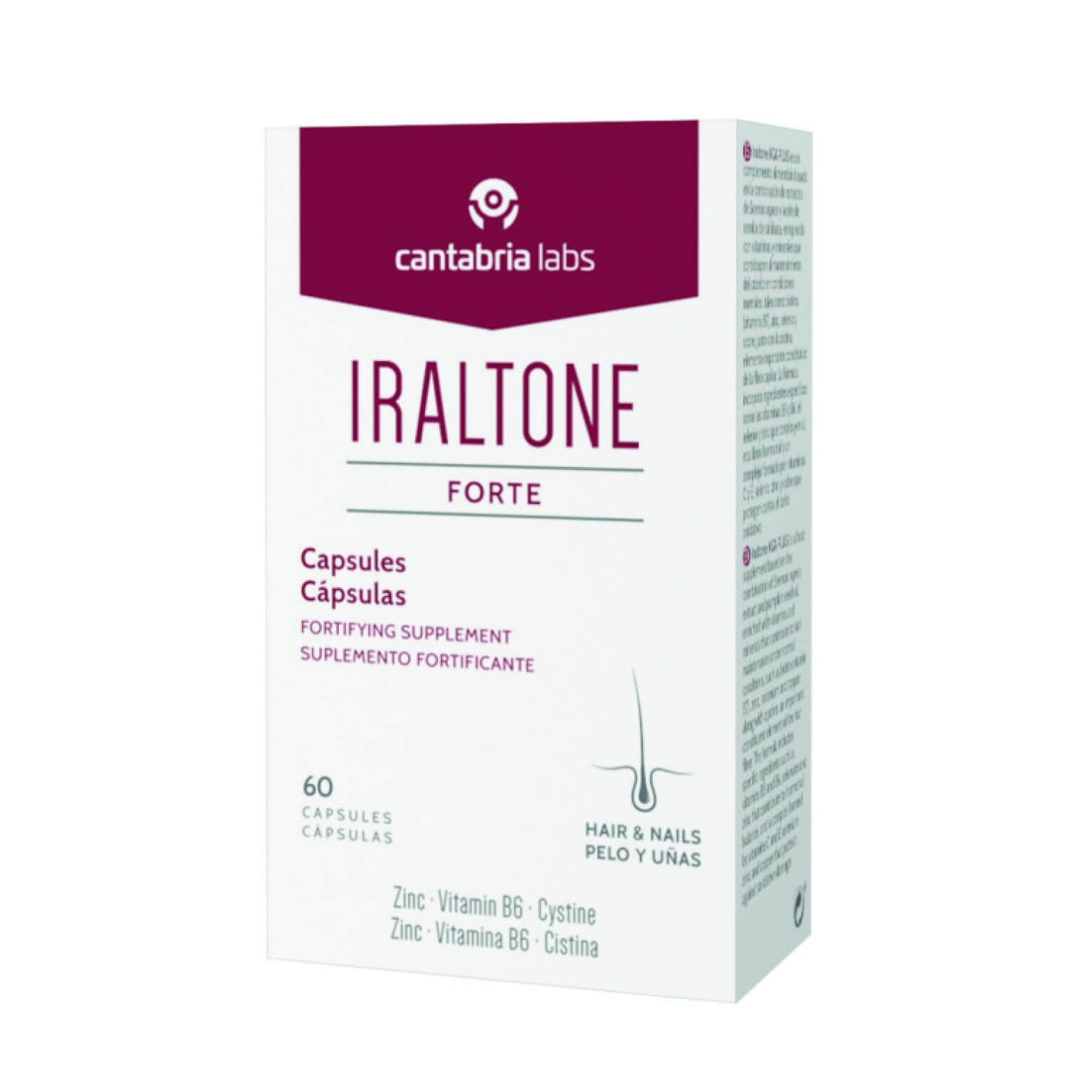 Капсули для лікування ослабленого волосся та нігтів Cantabria Labs Iraltone Forte Capsule