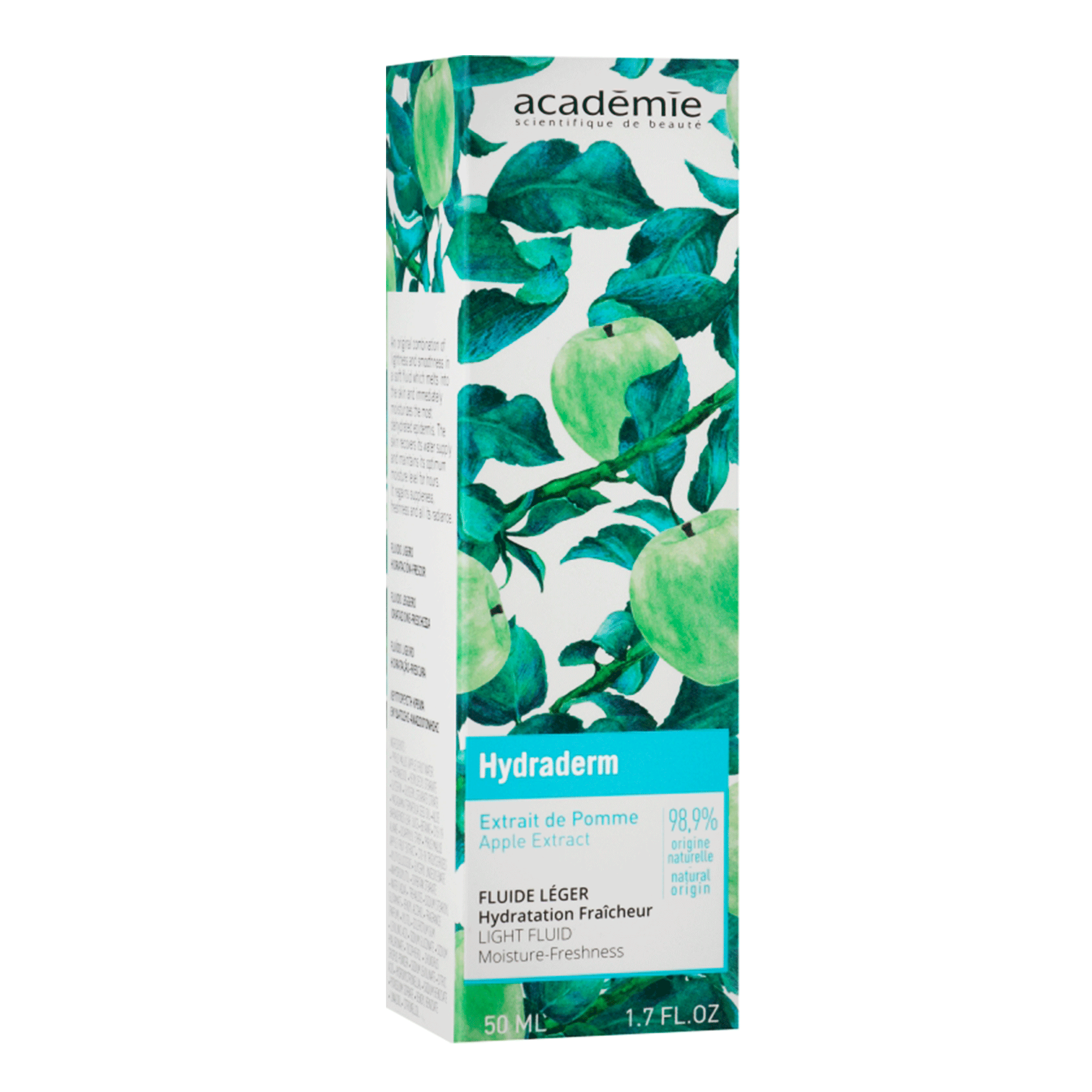 Легкий зволожувальний флюїд з екстрактом яблука Academie Hydraderm Light Fluid