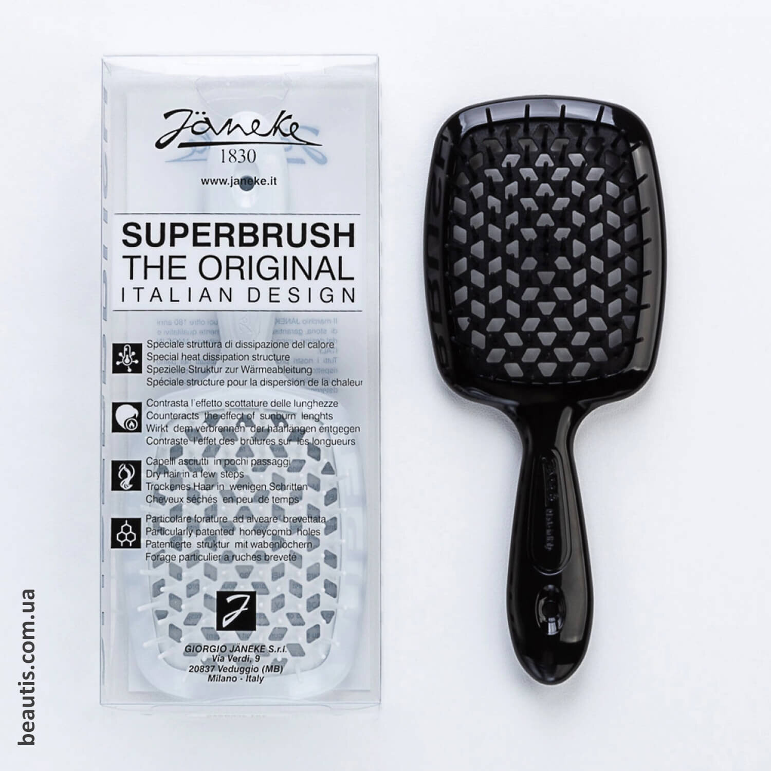 Гребінець Janeke Superbrush Carbon Line