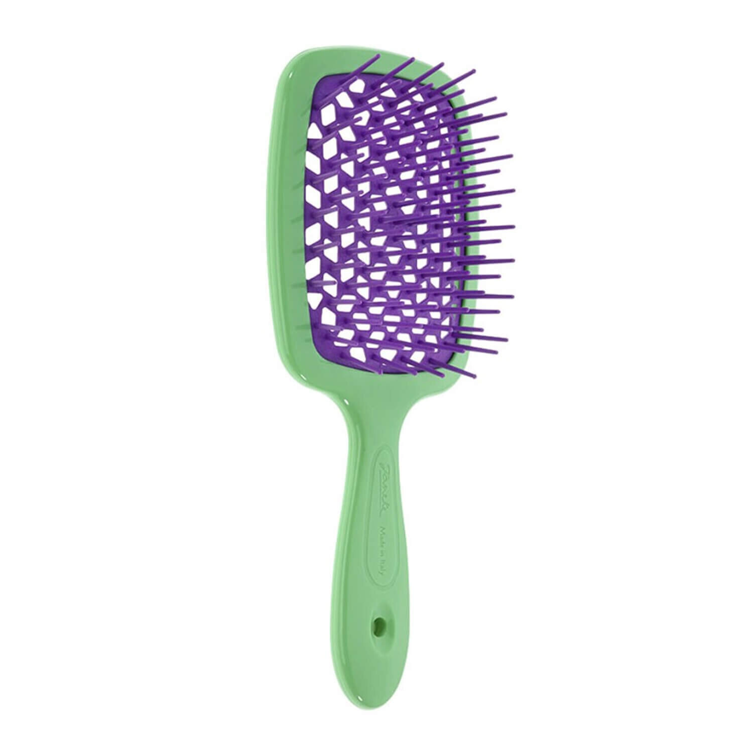 Маленький гребінець салатовий з фіолетовим Janeke Superbrush Small Light green Violet