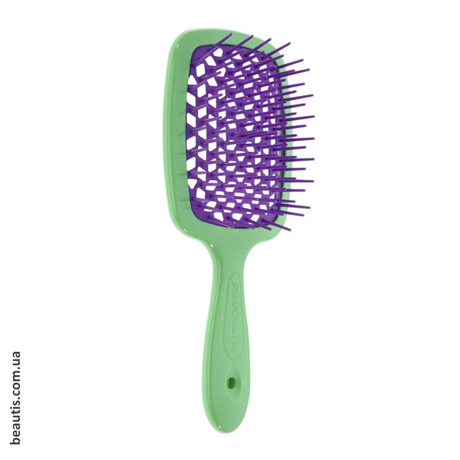 Маленький гребінець салатовий з фіолетовим Janeke Superbrush Small Light green Violet