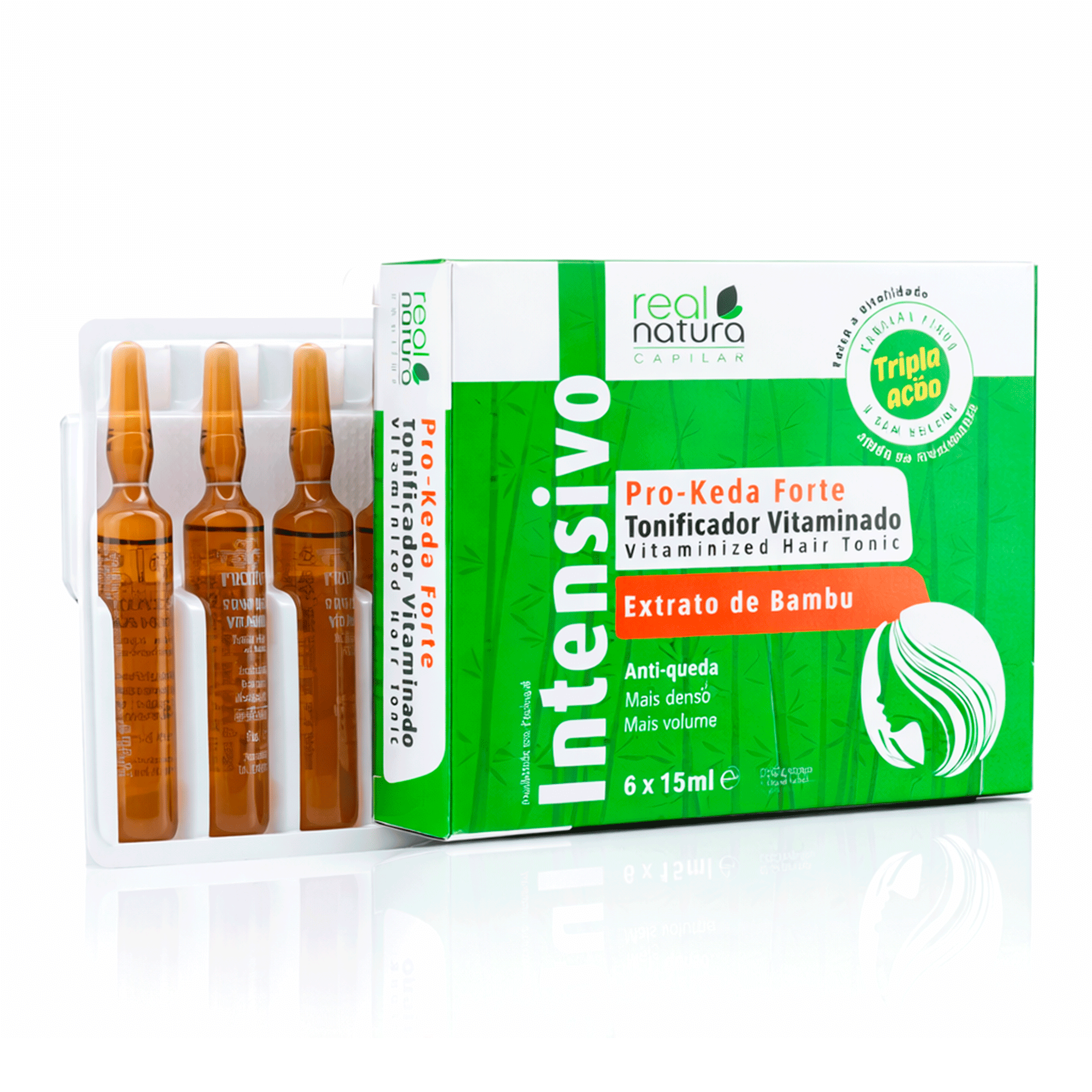 Набор от выпадения и для роста волос Real Natura Vitaminado Pro-Keda Forte