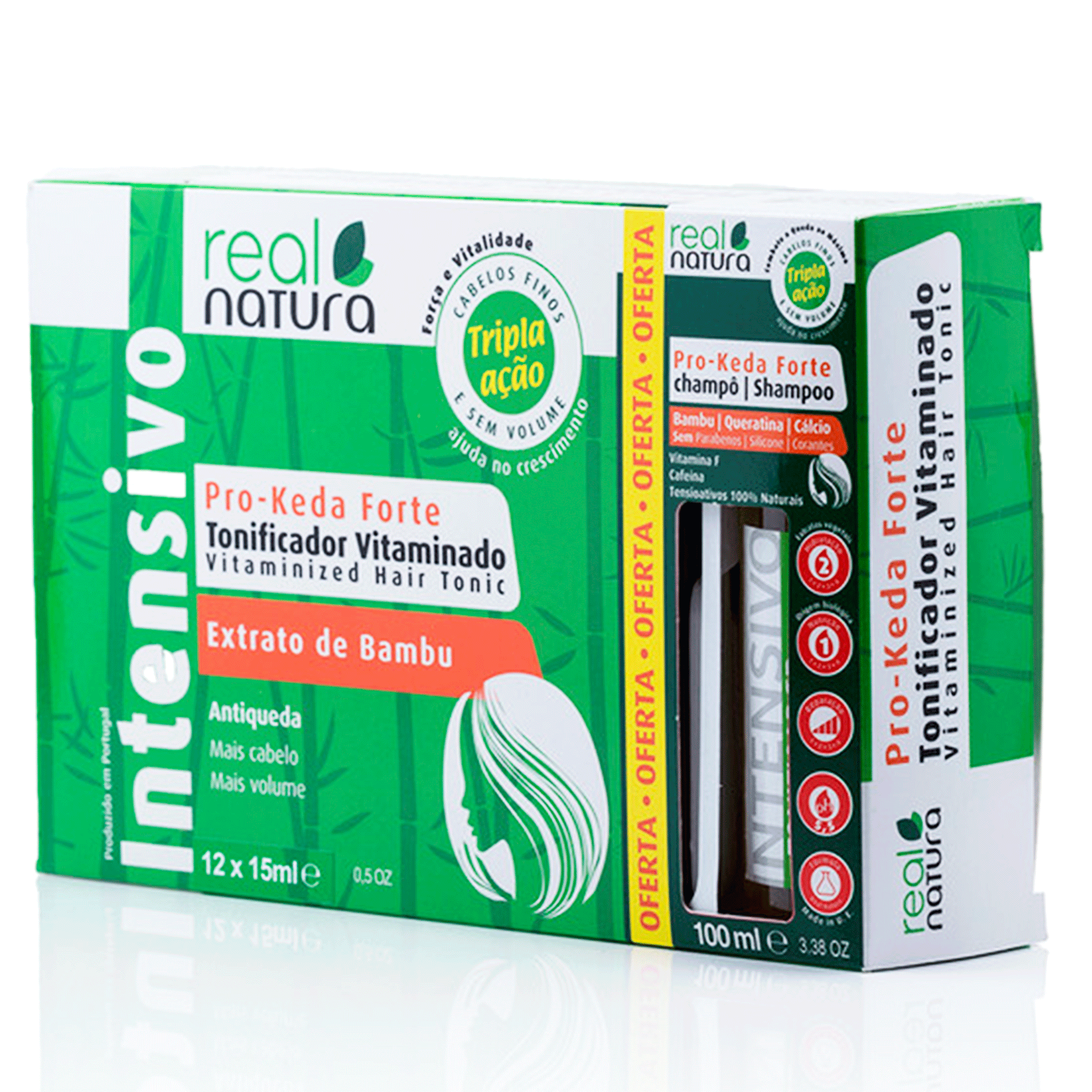 Набор от выпадения и для роста волос Real Natura Vitaminado Pro-Keda Forte