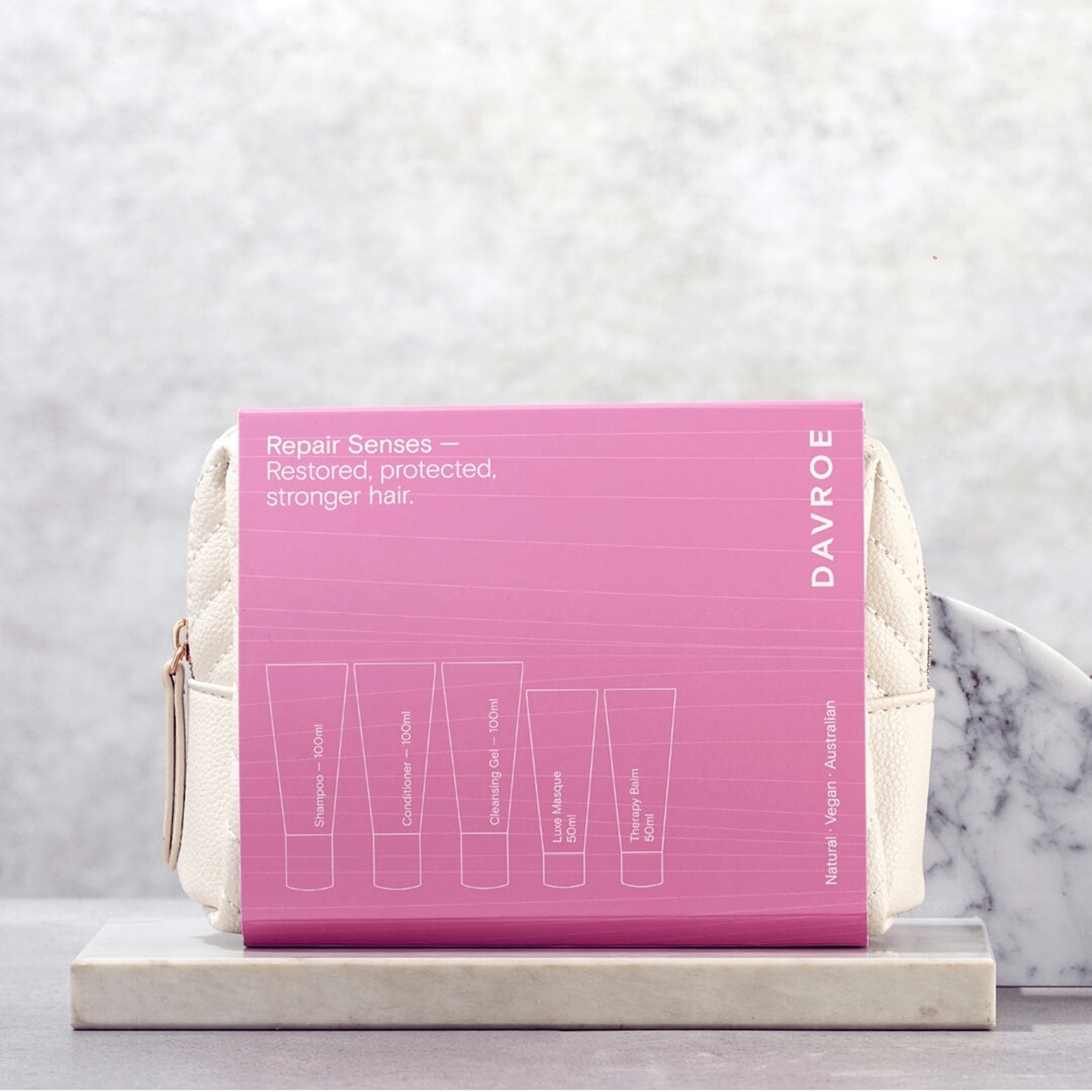 Рождественский тревел набор для восстановления волос Davroe Christmas Repair Senses Travel Pack