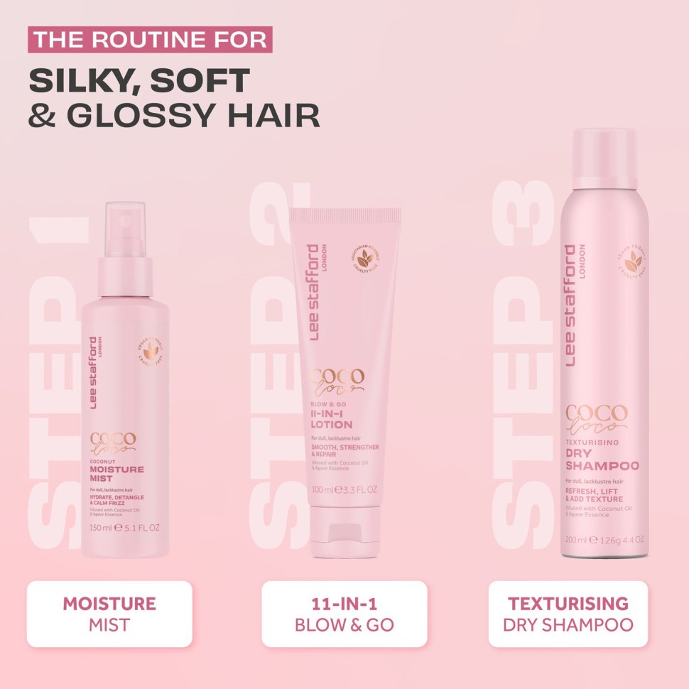 Сухой шампунь Lee Stafford Coco Loco Texturising Dry Shampoo