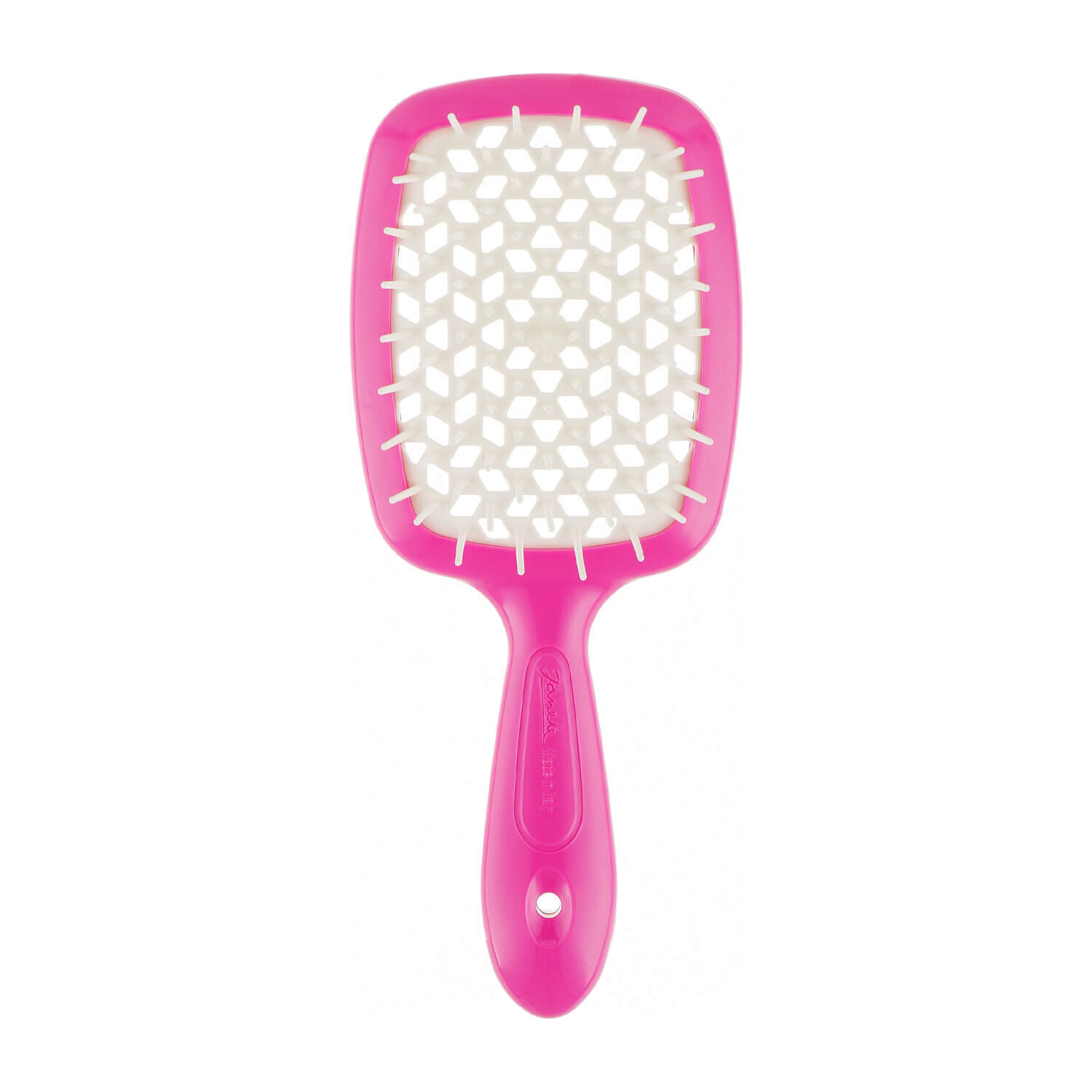 Гребінець малиновий з білим Janeke Superbrush Standart Raspberry & White 