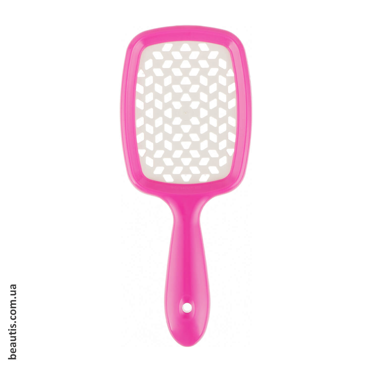 Гребінець малиновий з білим Janeke Superbrush Standart Raspberry & White 