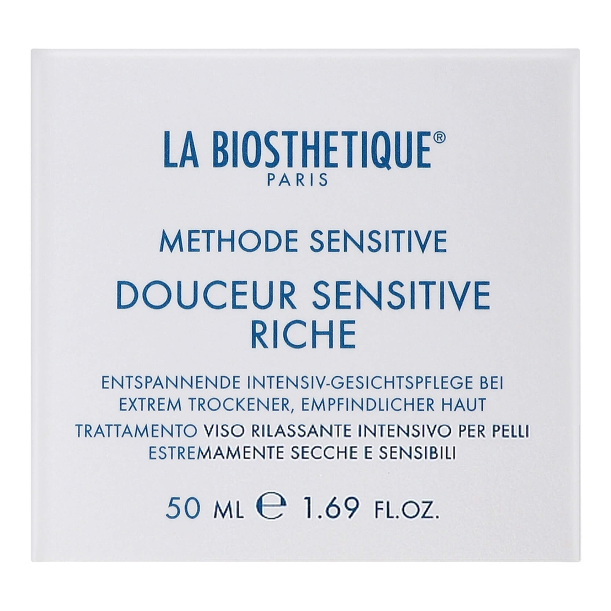 Успокаивающий интенсивный крем для сухой и чувствительной кожи La Biosthetique Douceur Sensitive Hydratante Riche