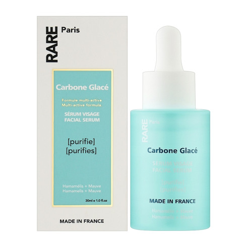 Очищувальна сироватка для обличчя з гамамелісом та екстрактом мальви Rare Paris Carbone Glacé Purifying Face Serum