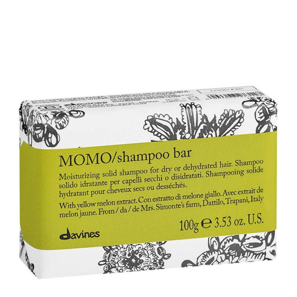 Davines MOMO Shampoo Bar - Твердий шампунь для зволоження сухого та зневодненого волосся