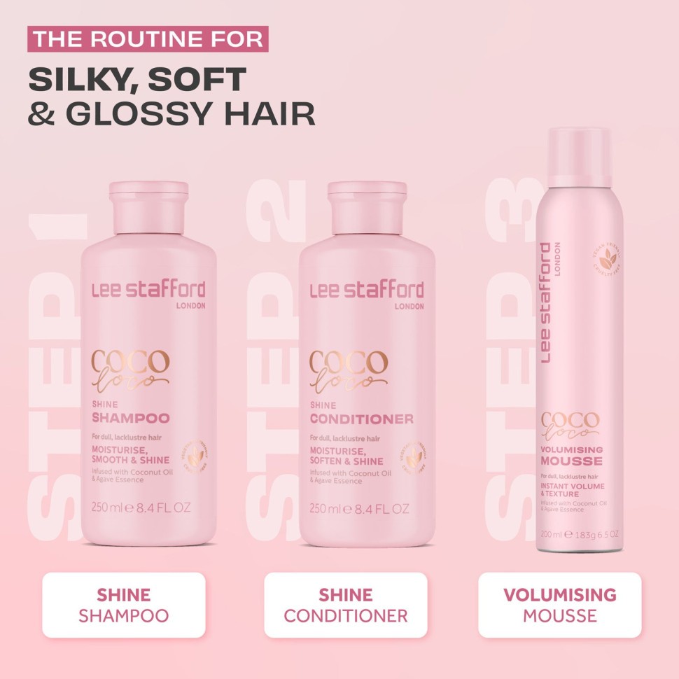 Мусс для волос Lee Stafford Coco Loco With Agave Mousse