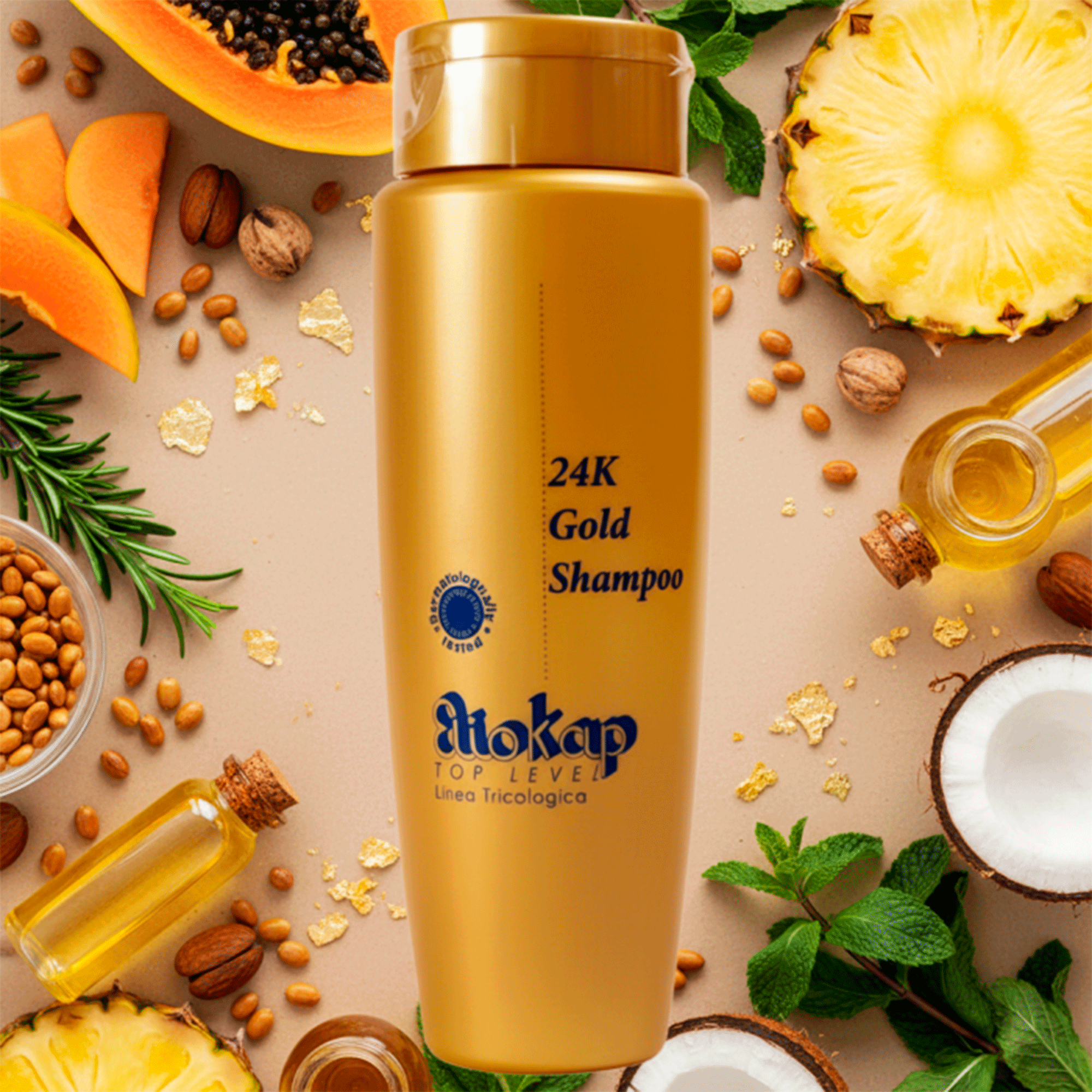 Золотий шампунь Eliokap Top Level 24k Gold Shampoo pH 5.0
