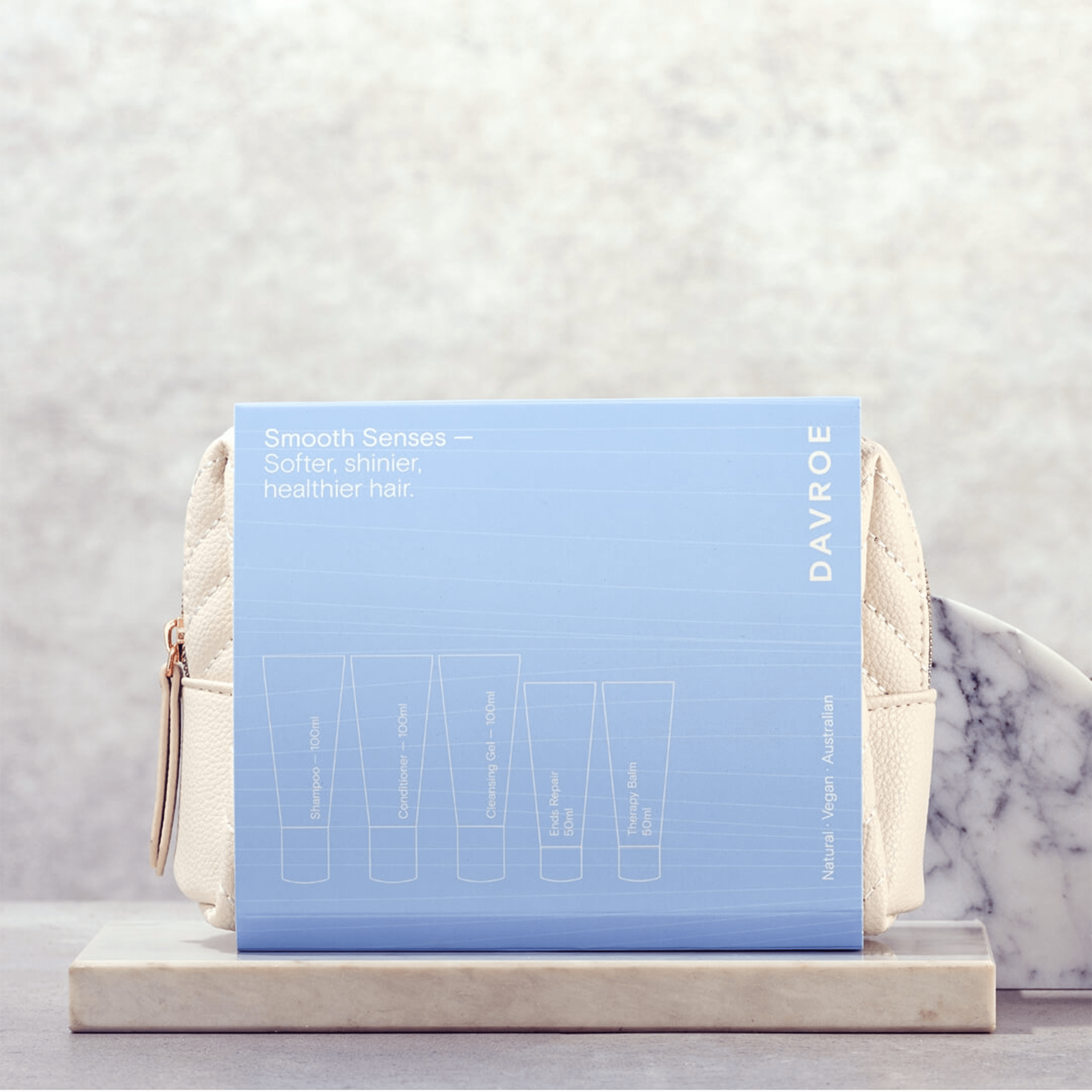 Рождественский тревел набор для гладкости волос Davroe Christmas Smooth Senses Travel Pack