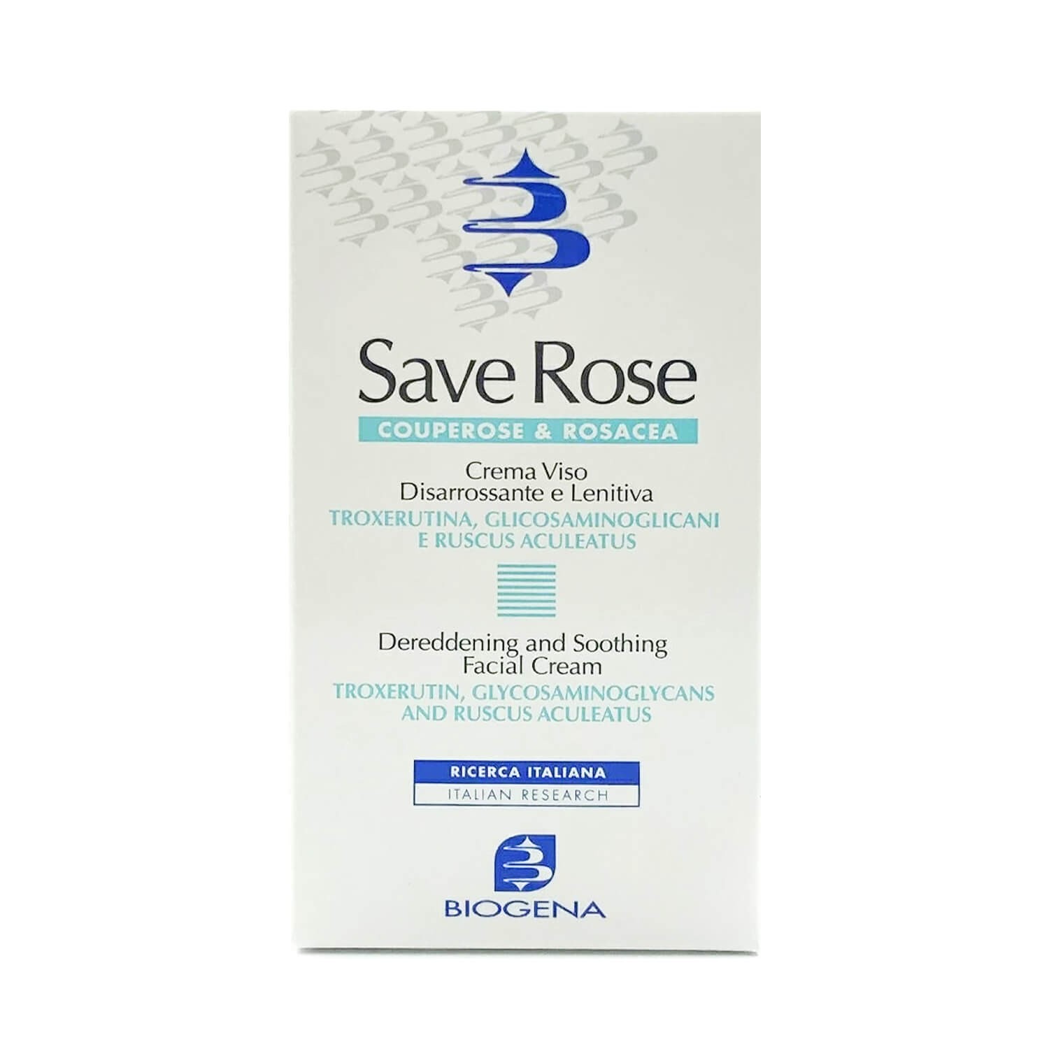 Денний крем для шкіри з куперозом, еритрозом, розацеа SPF 15  Biogena Save Rose 