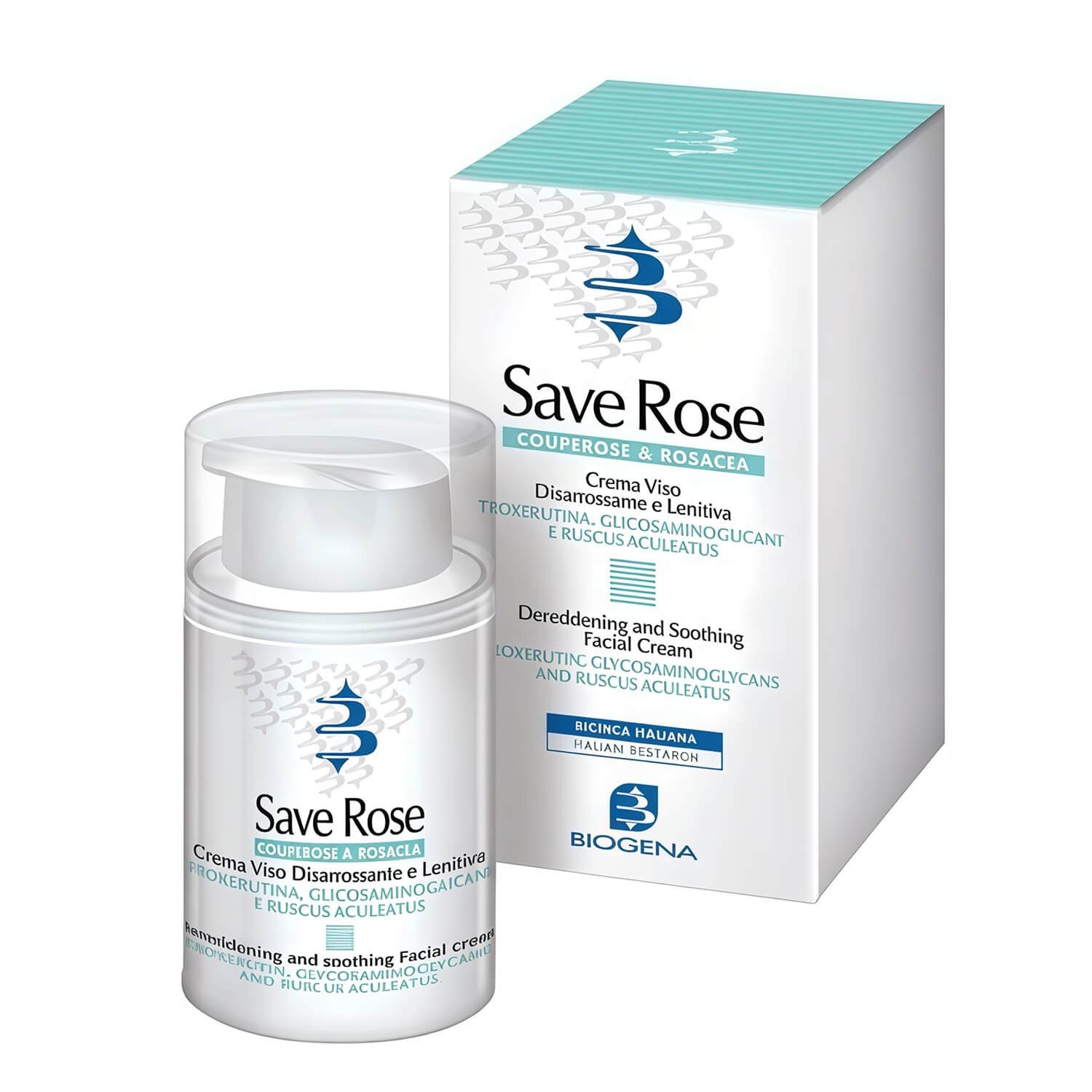 Денний крем для шкіри з куперозом, еритрозом, розацеа SPF 15  Biogena Save Rose 