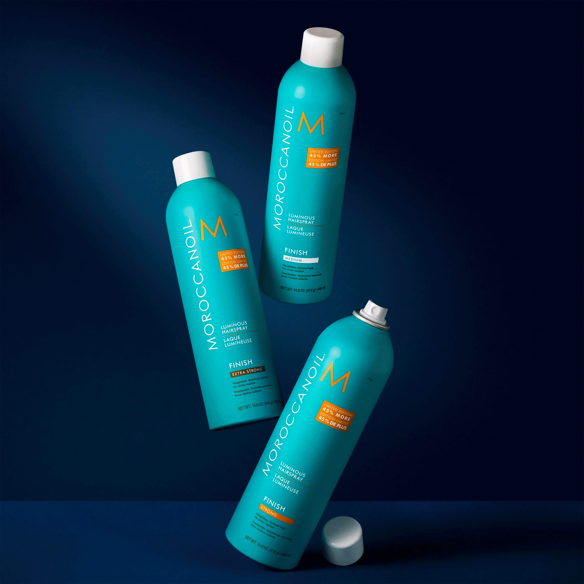 Сяючий лак для волосся сильної фіксації Moroccanoil Luminous Hairspray Strong Finish