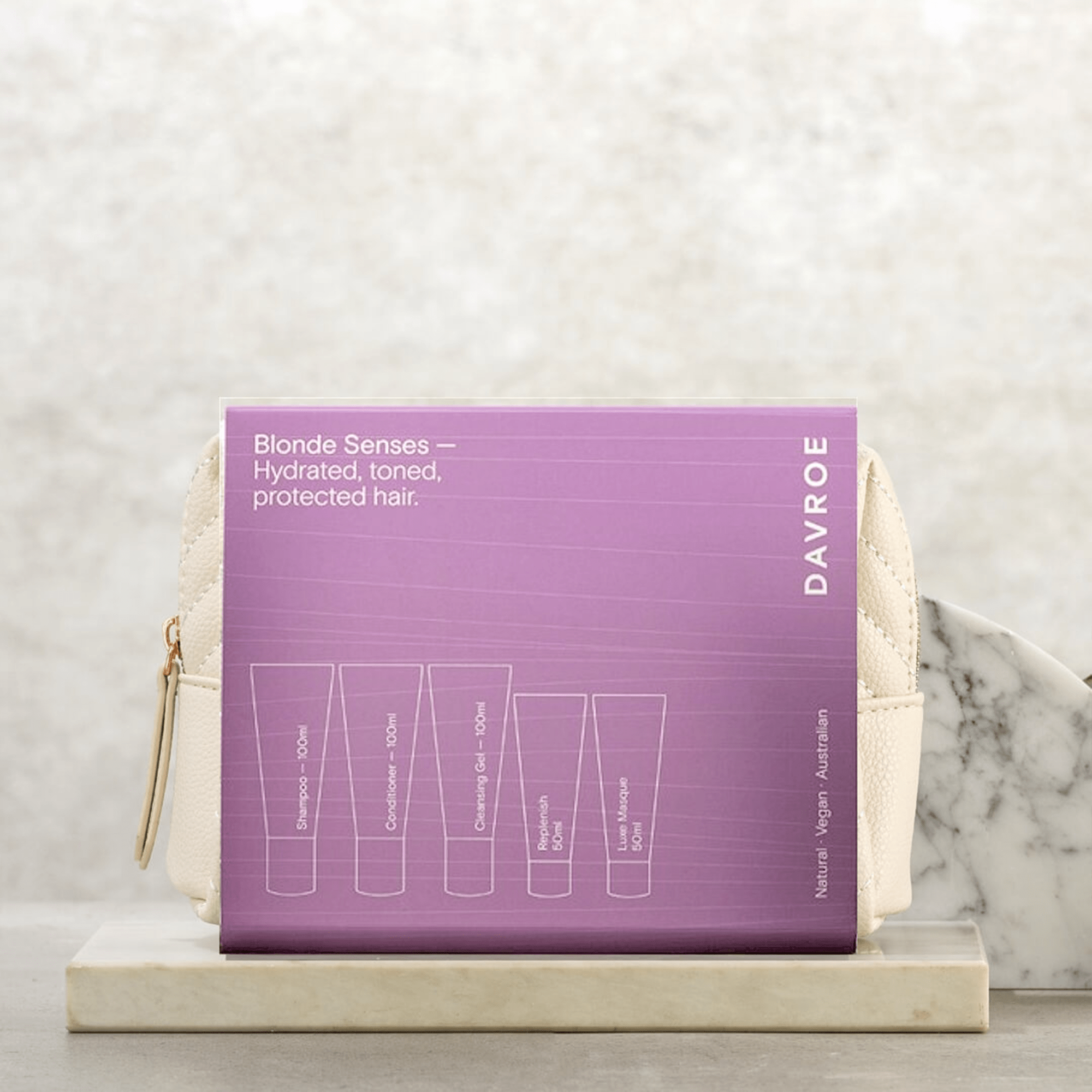 Рождественский тревел набор для блонда Davroe Christmas Blonde Senses Travel Pack