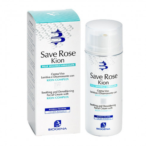 Крем успокаивающий для кожи с покраснением и куперозом SPF 10 Biogena Save Rose Kion Сream
