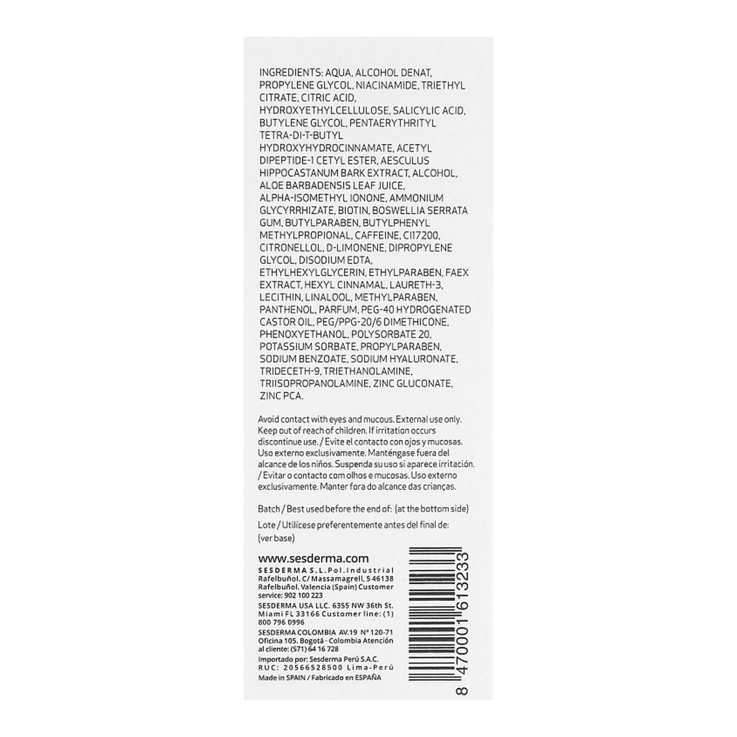 sesderma moisturizing gel
