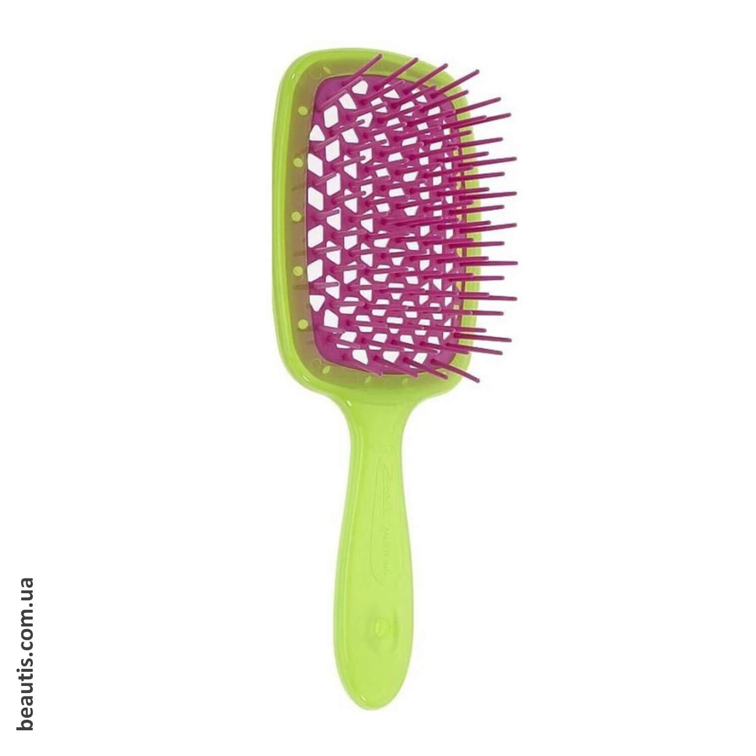 Маленький гребінець зелений з рожевим Janeke Superbrush Small Green Pink