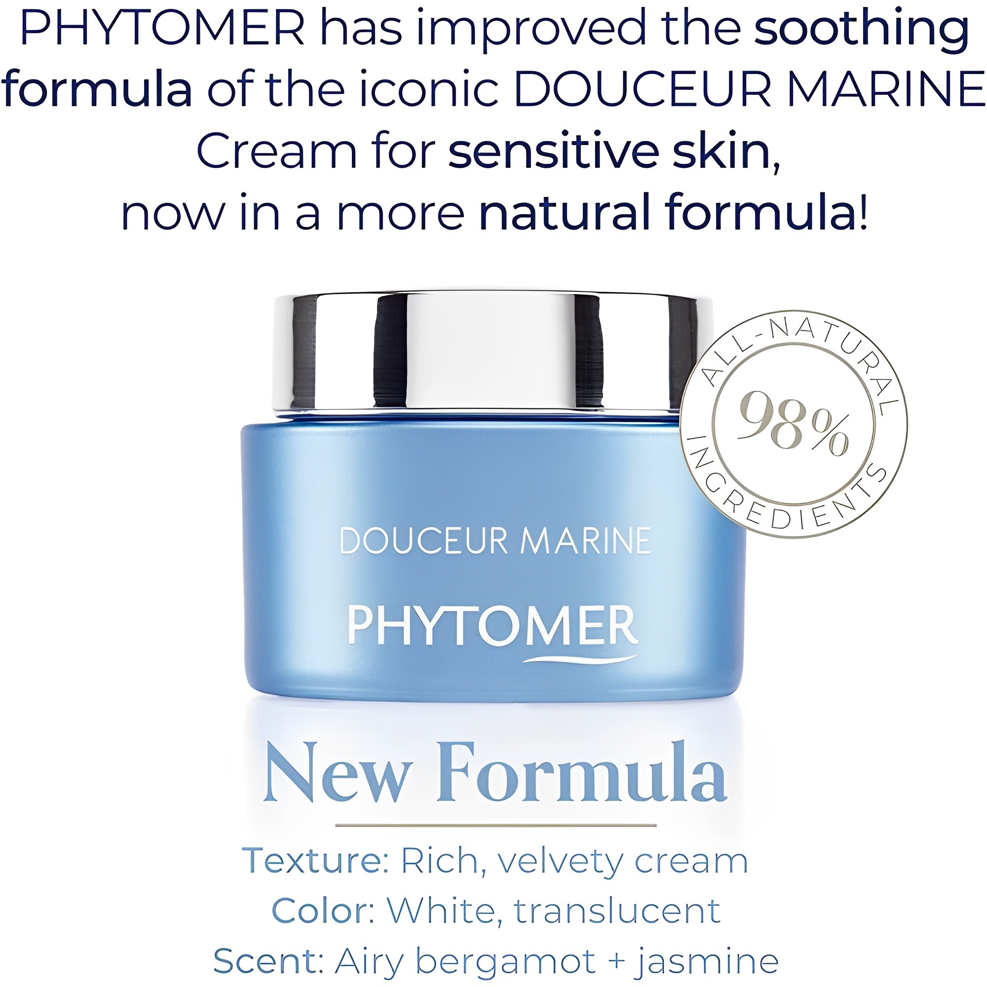 Успокаивающий бархатный крем для чувствительной кожи (Новая формула) Phytomer Douceur Marine Soothing Moisturizing Cream