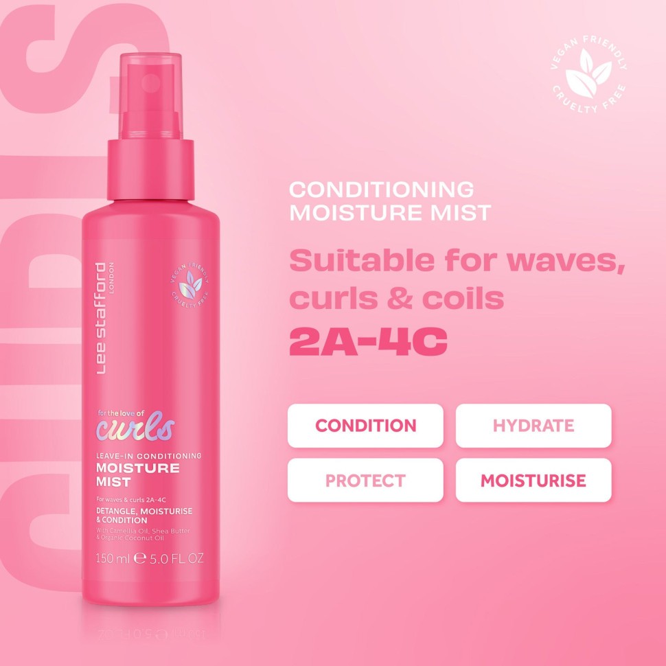Увлажняющий спрей для вьющихся волос Lee Stafford For The Love Of Curls Leave-In Conditioning Moisture Mist