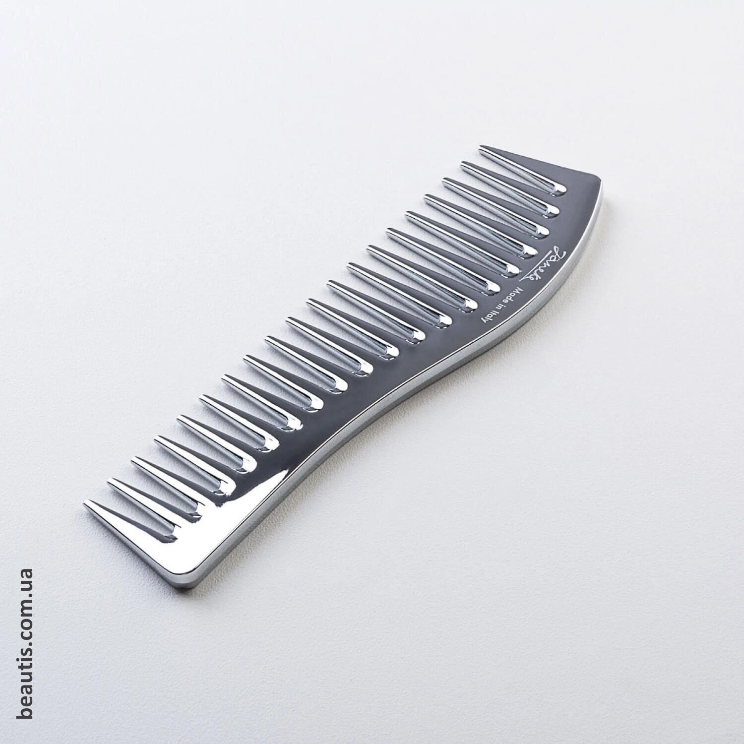 Срібний гребінець для волосся Janeke Silver Wavy Comb For Gel 