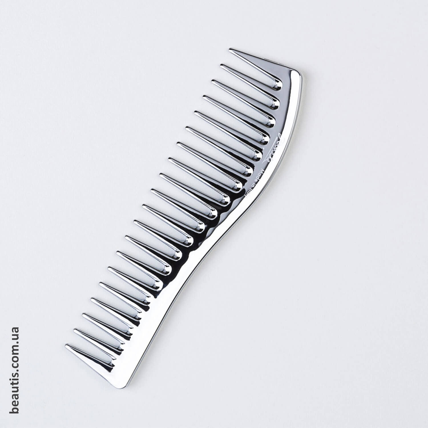 Срібний гребінець для волосся Janeke Silver Wavy Comb For Gel 