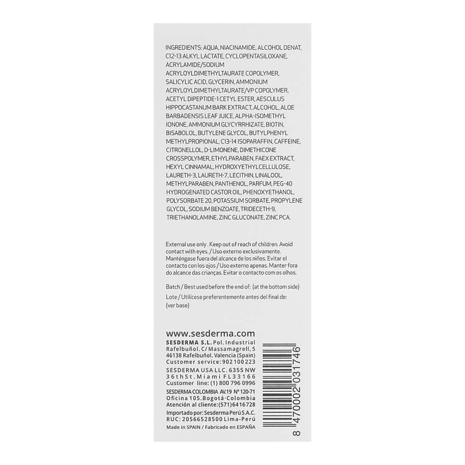 sesderma moisturizing gel cream
