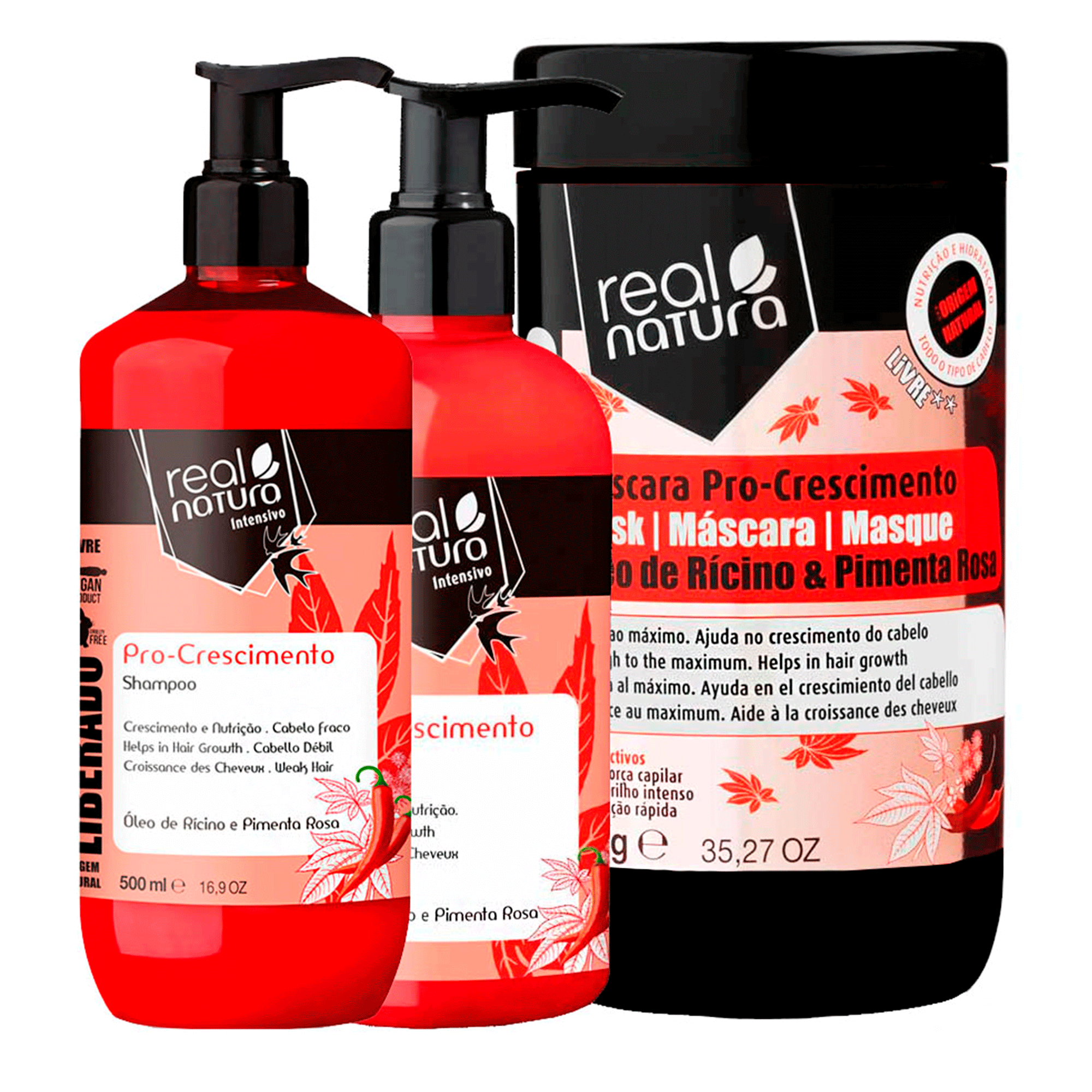 Шампунь для роста волос Real Natura Pro-Crescimento Shampoo