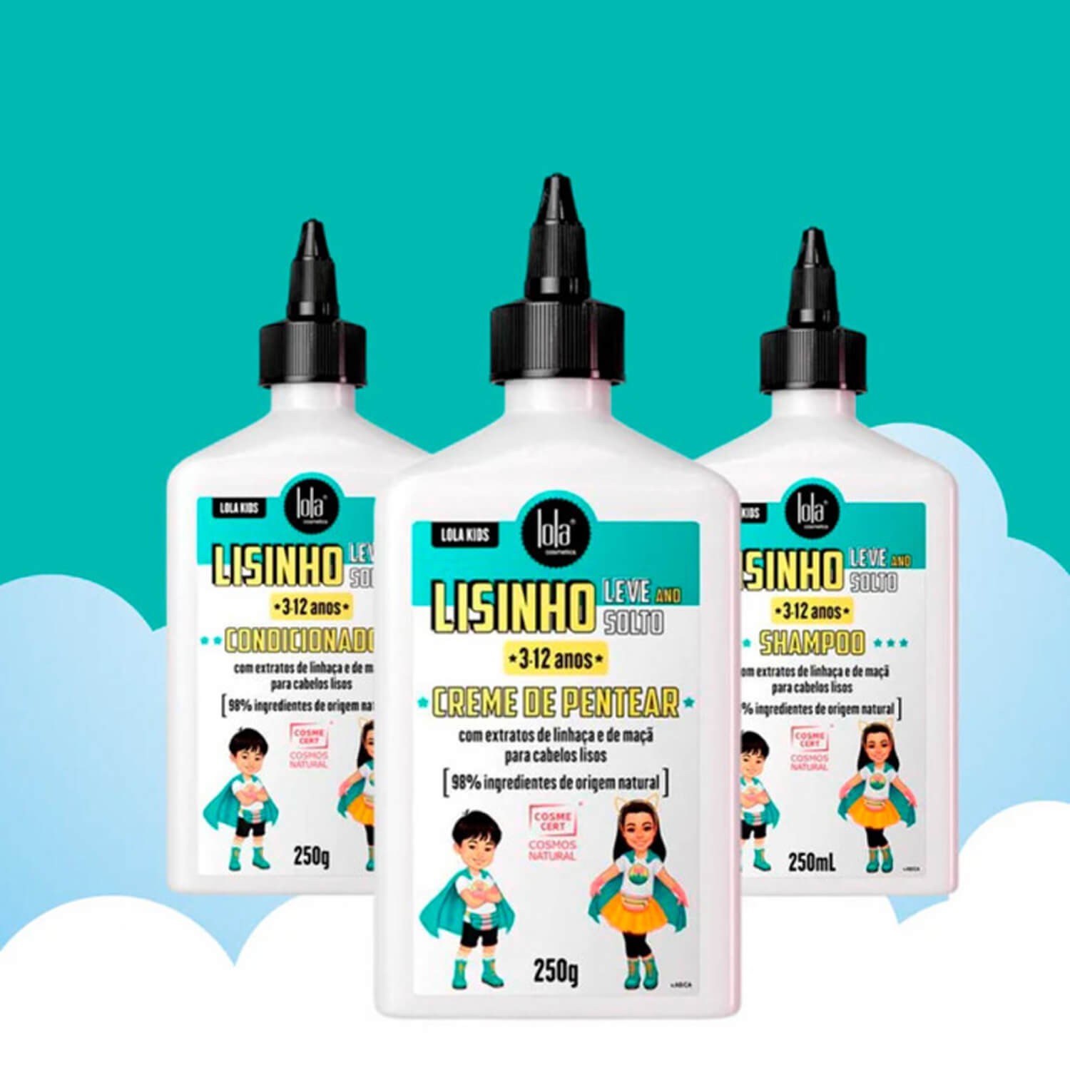 Детский кондиционер для волос Lola Cosmetics Lisinho, Leve And Solto Conditioner