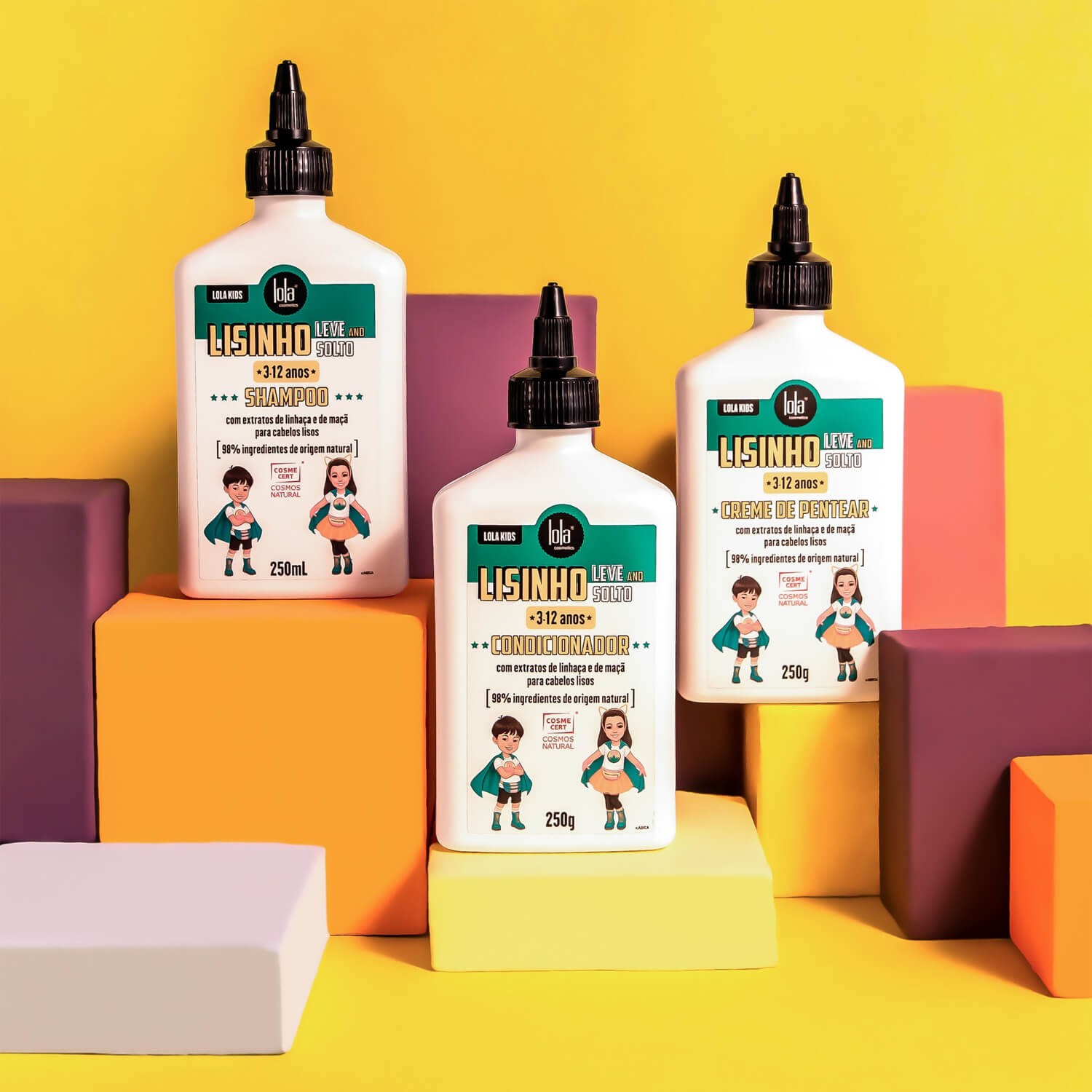 Детский кондиционер для волос Lola Cosmetics Lisinho, Leve And Solto Conditioner