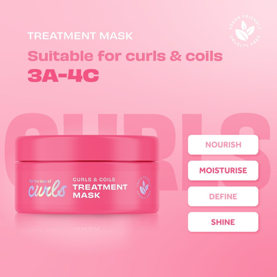Маска для вьющихся волос  Lee Stafford For The Love Of Curls Mask For Curls & Coils