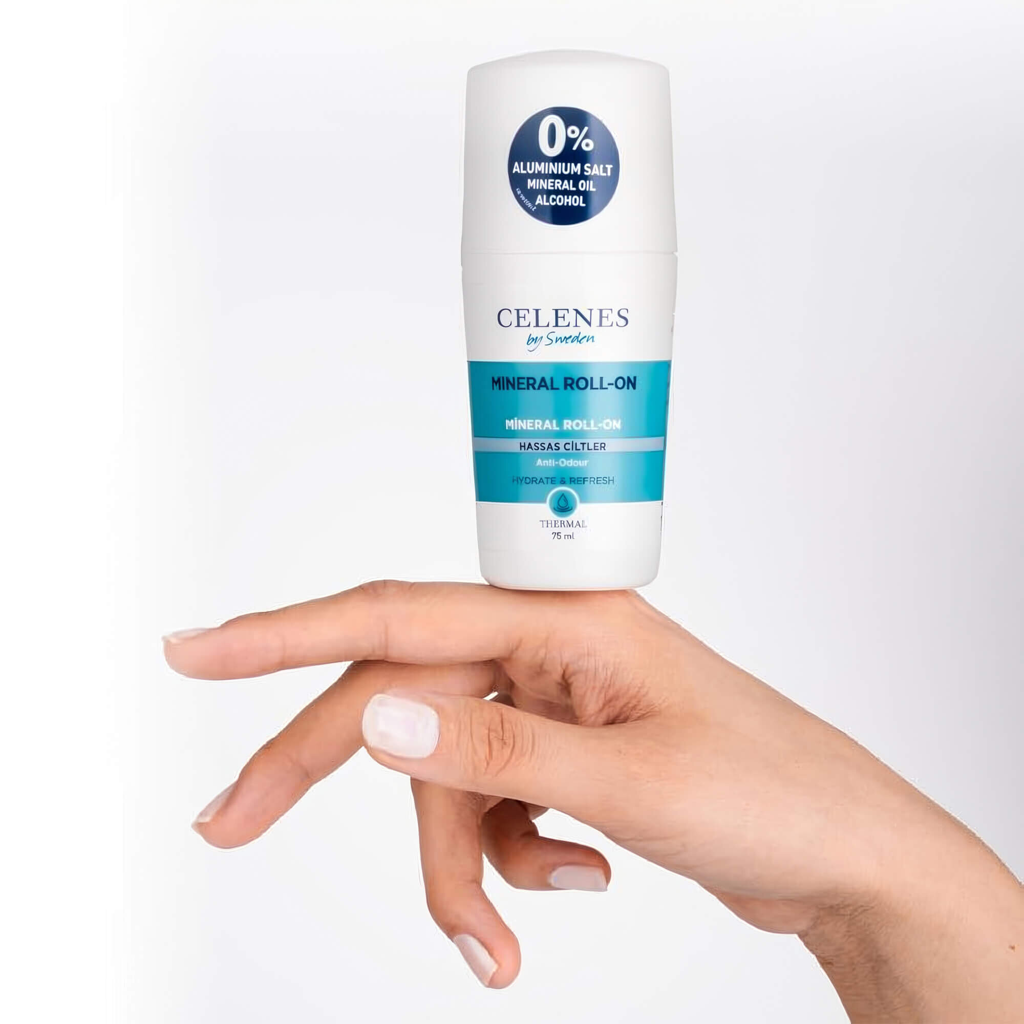 Термальний део-ролер для чутливої шкіри без запаху Celenes Thermal Mineral Roll On-Unscented Sensitive Skin