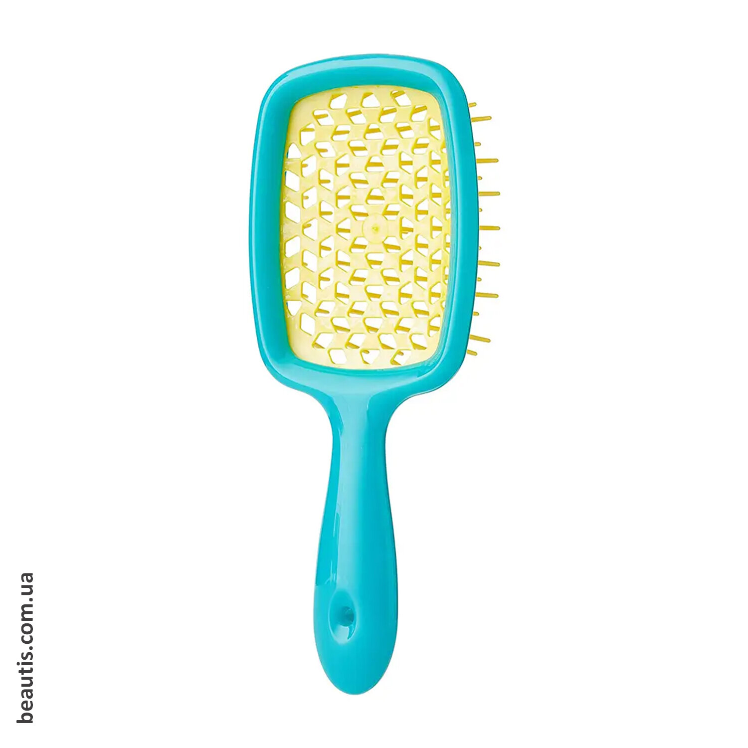 Гребінець блакитний з жовтим Janeke Superbrush Standart Blue & Yellow 