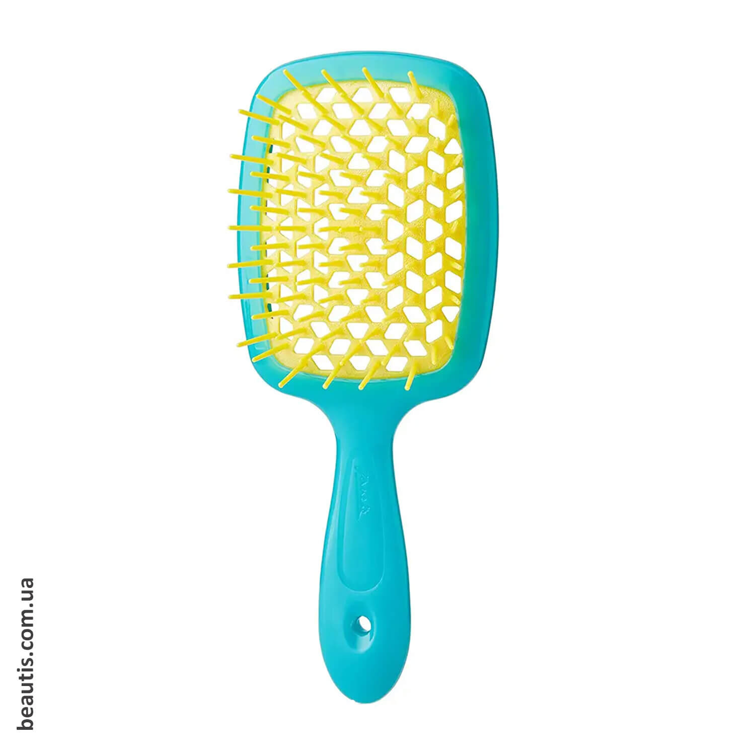 Гребінець блакитний з жовтим Janeke Superbrush Standart Blue & Yellow 