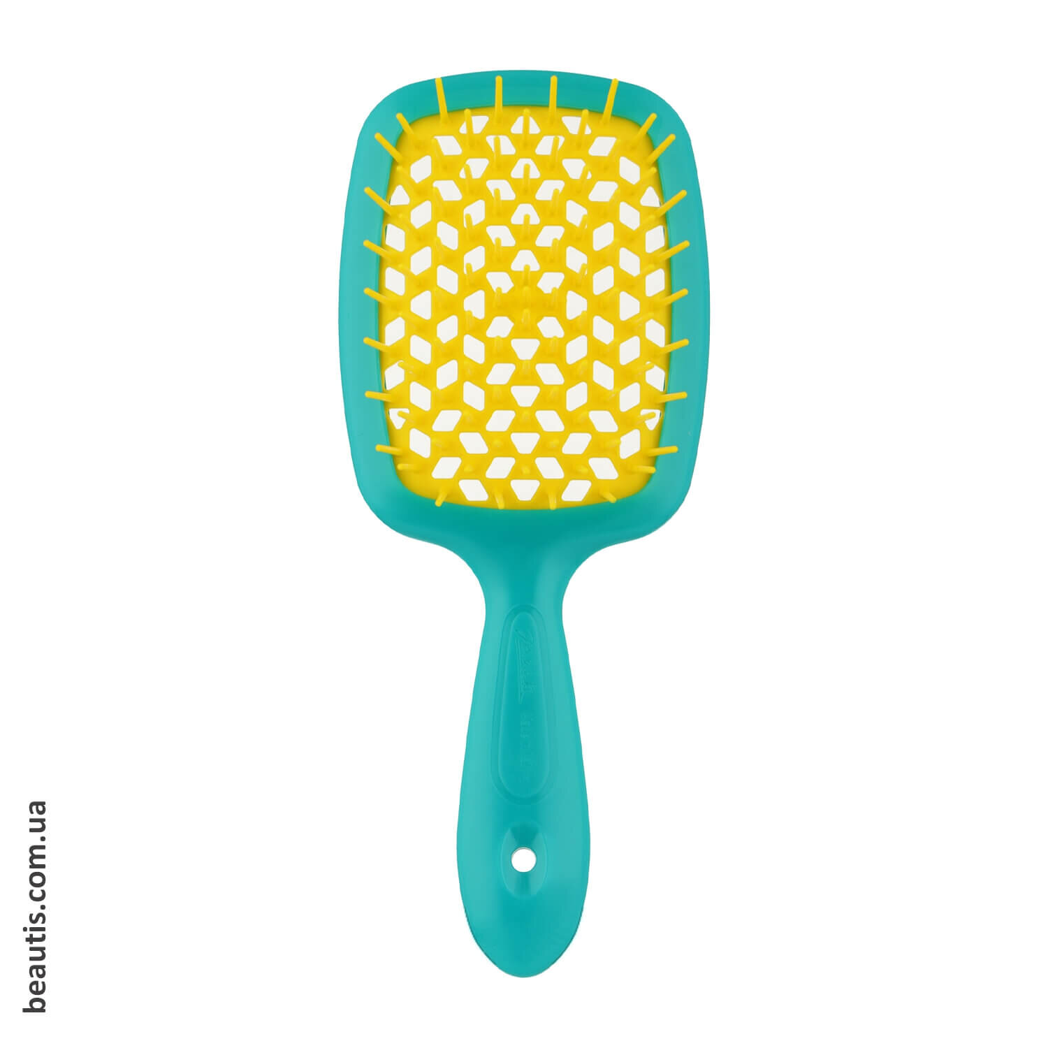 Гребінець блакитний з жовтим Janeke Superbrush Standart Blue & Yellow 