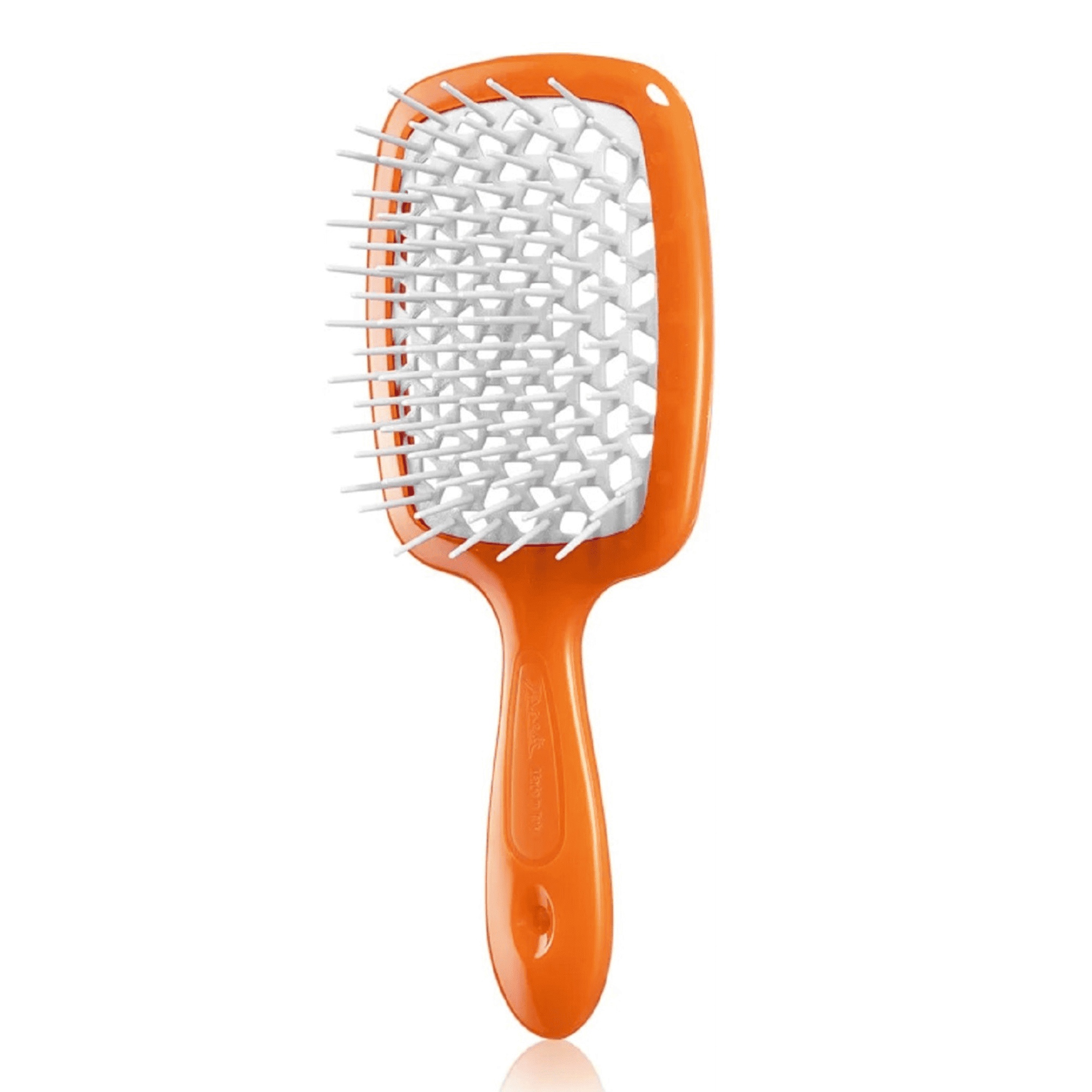 Щетка для волос Оранжевая с белым Janeke Superbrush Orange & white
