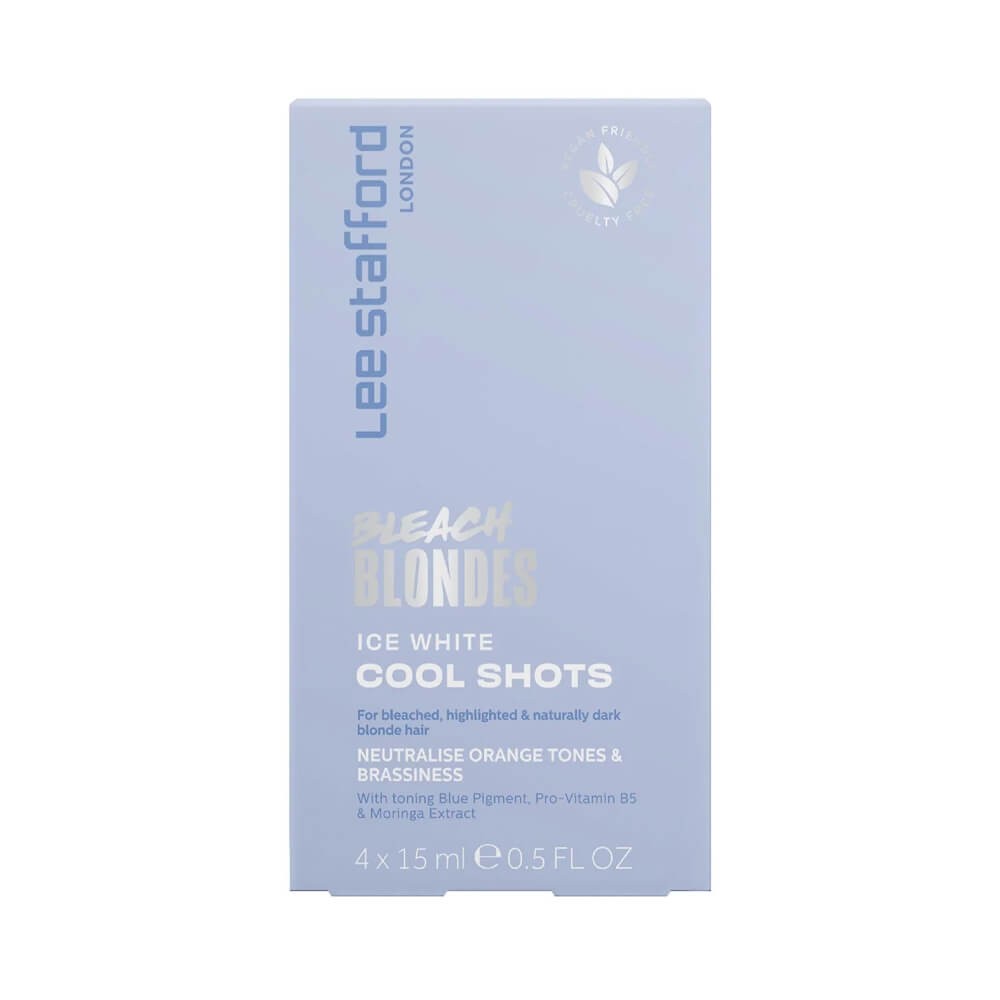Lee Stafford Bleach Blondes Ice White Toning Cool Shots - Тонуючі ампули з синім пігментом